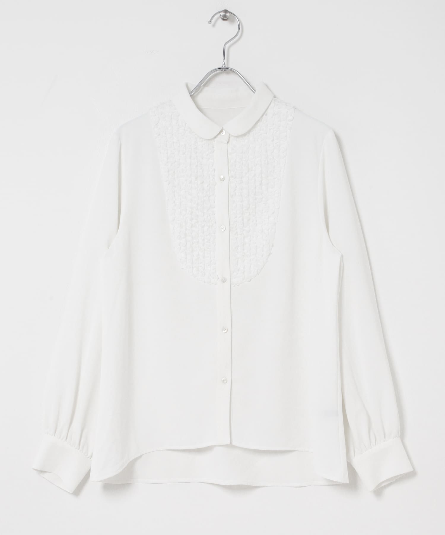 『WEB/一部店舗限定』フロントレース切替ブラウス OFF Free