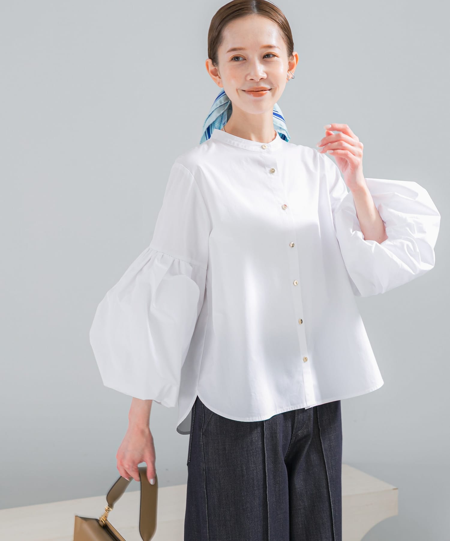ボリュームスリーブシャツブラウス