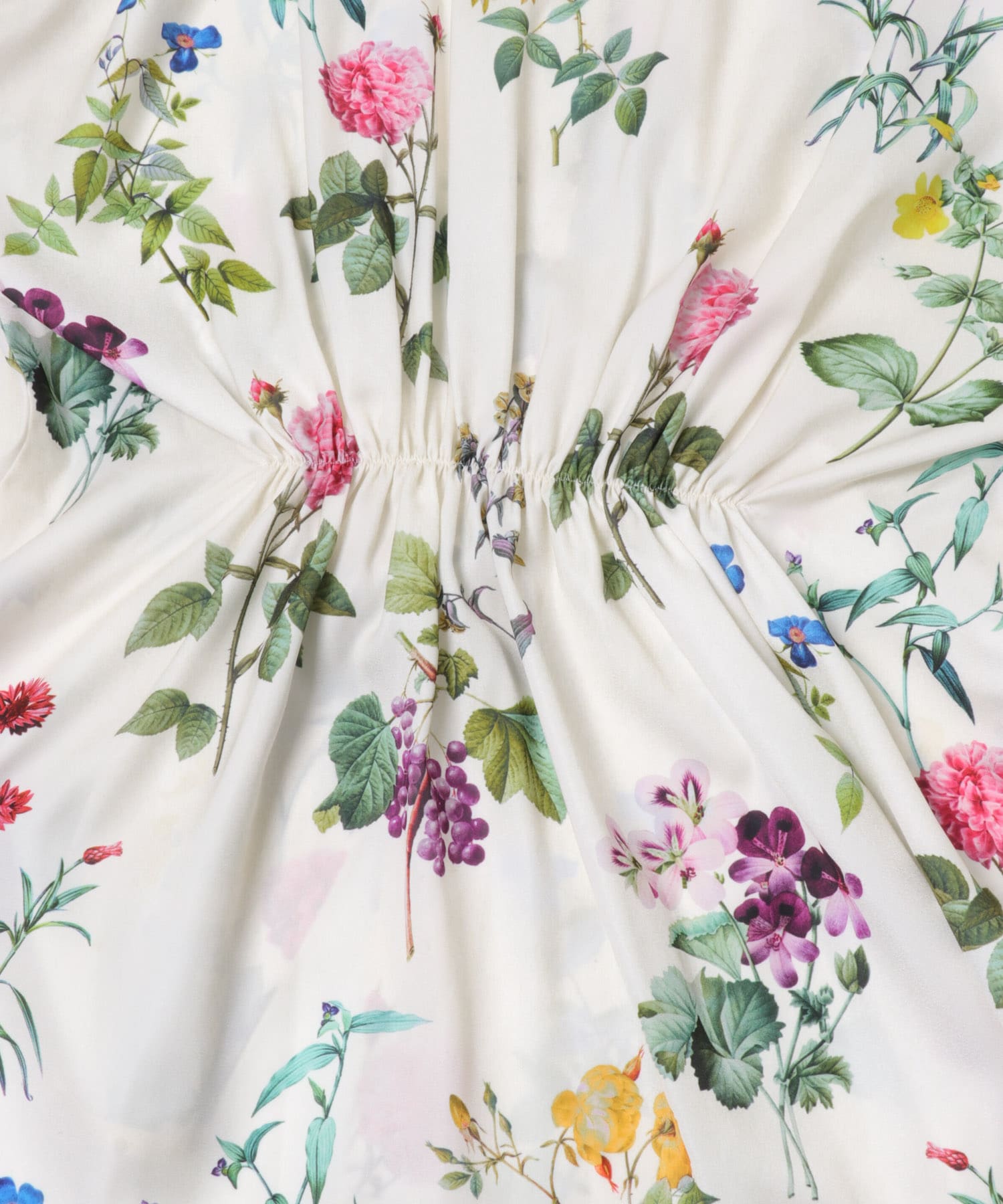 ボタニカルプリントデザインシャツ OFF Free