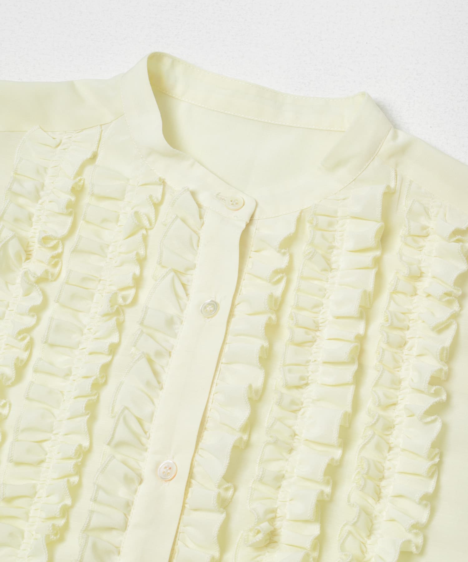 フロントフリルデザインブラウス LEMON Free