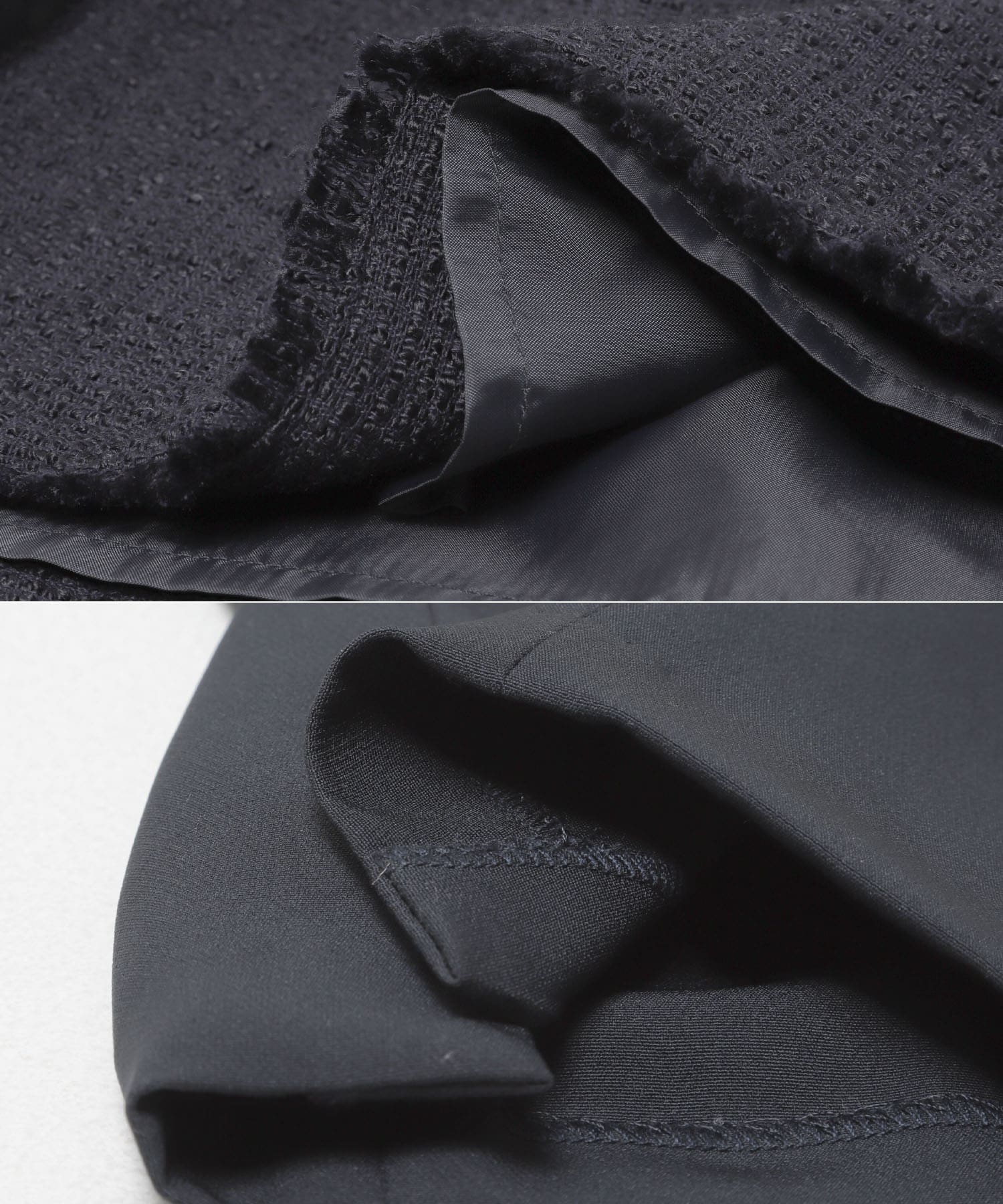 『WEB限定』ツイードペプラムジャケット+パンツ NAVY 38