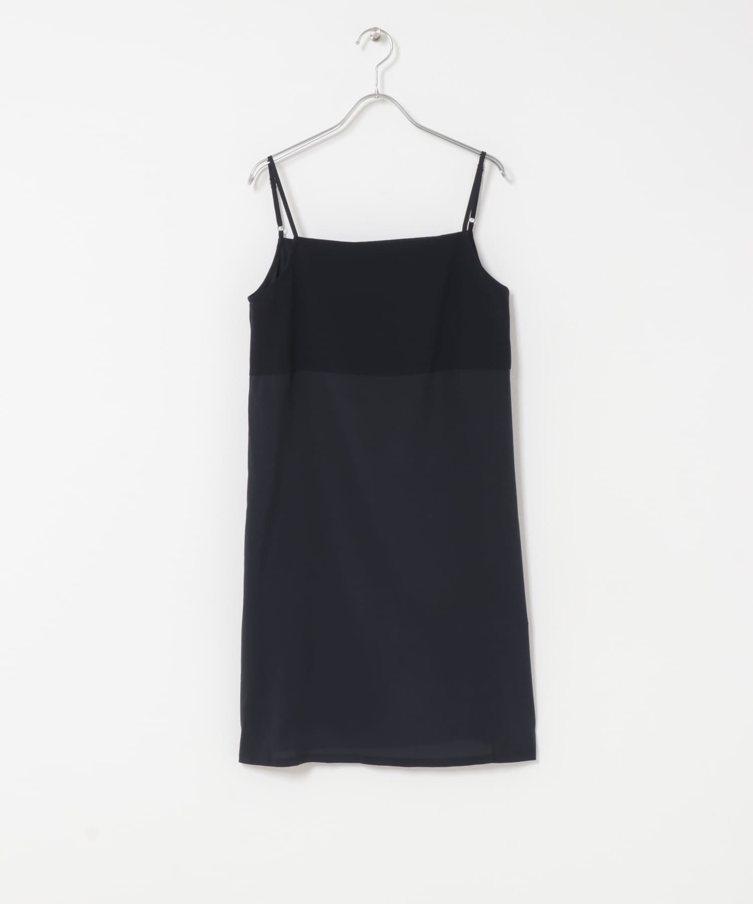 トリアセテート混Vネックワンピース NAVY Free