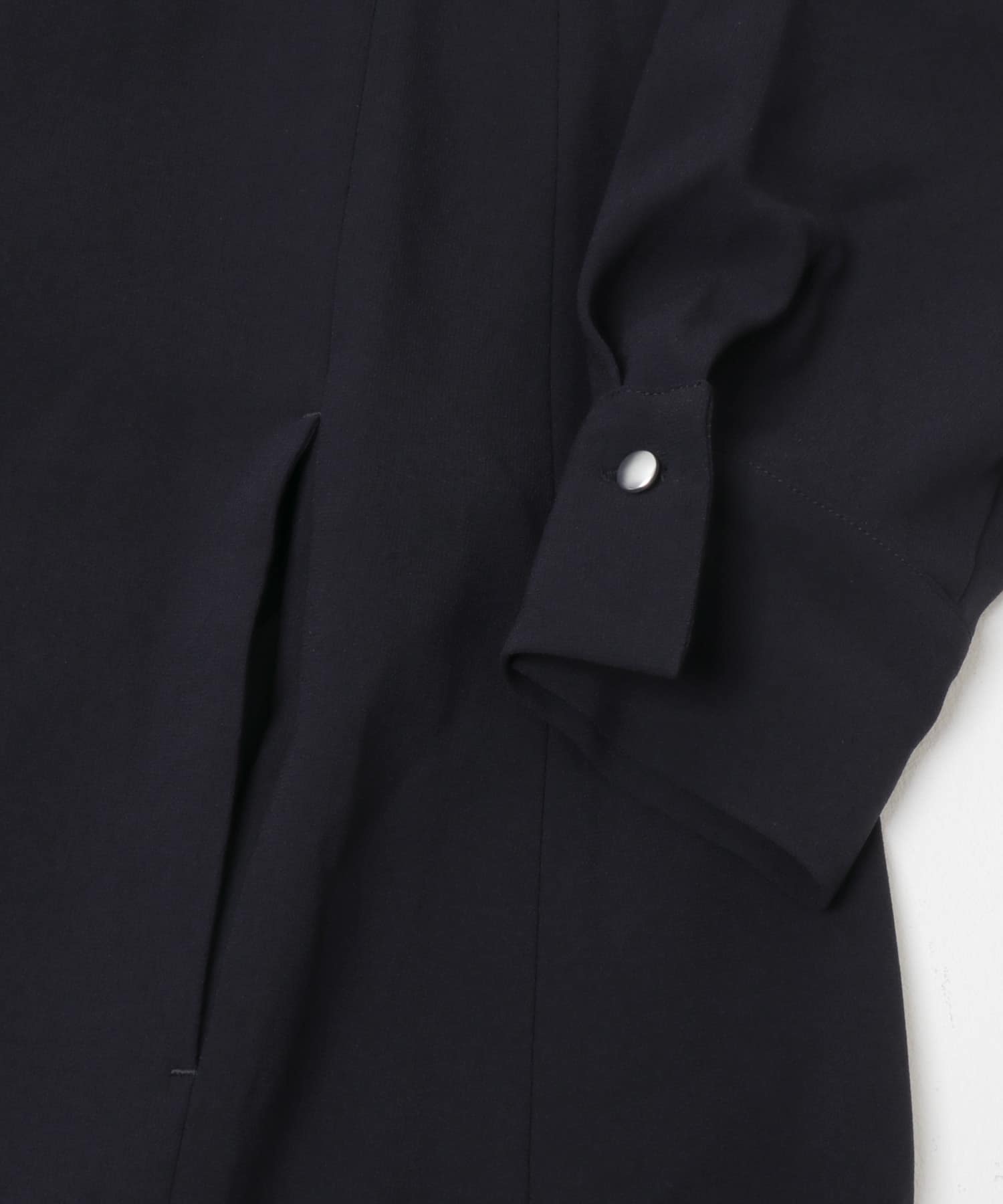 トリアセテート混Vネックワンピース NAVY Free