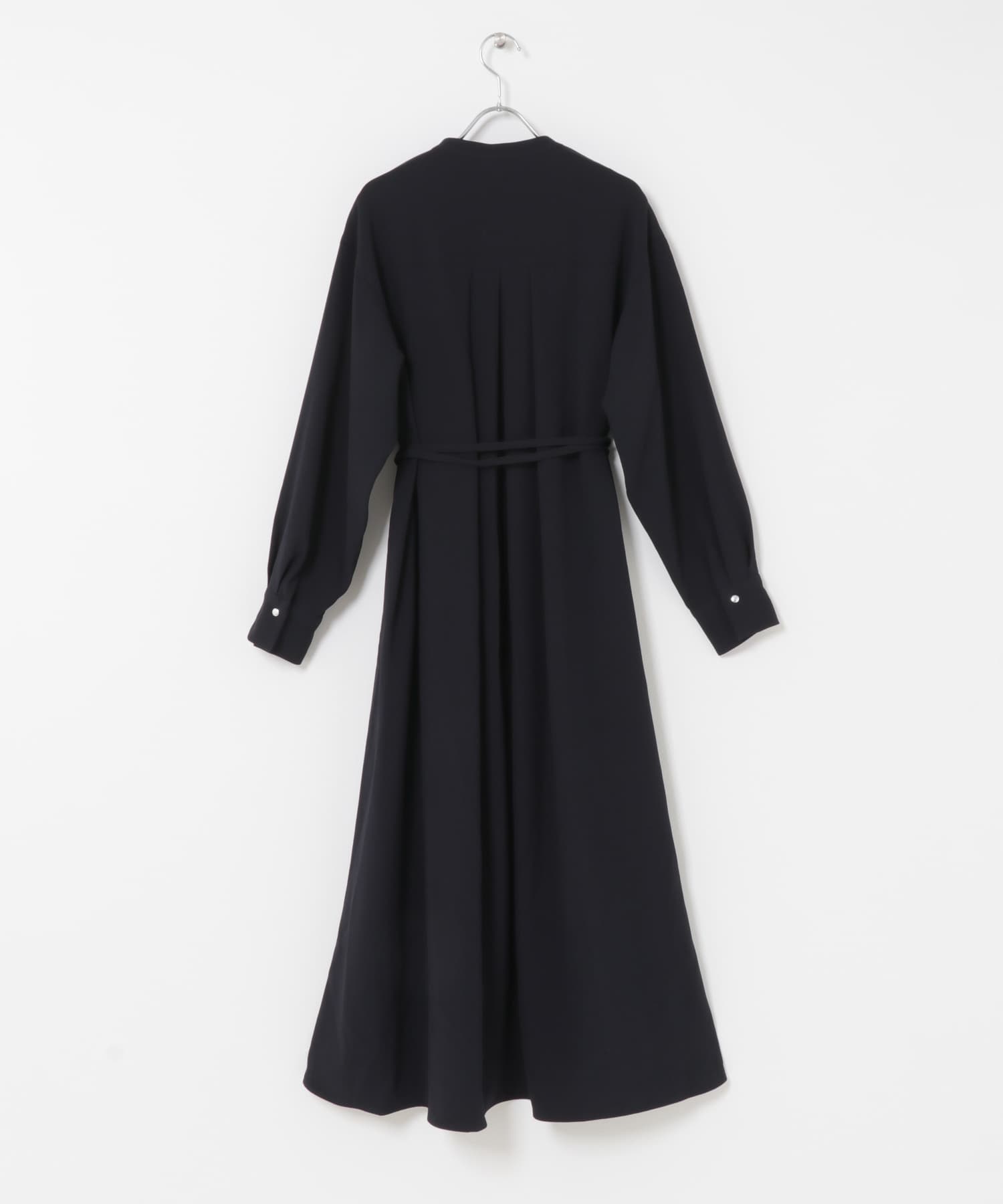 トリアセテート混Vネックワンピース NAVY Free