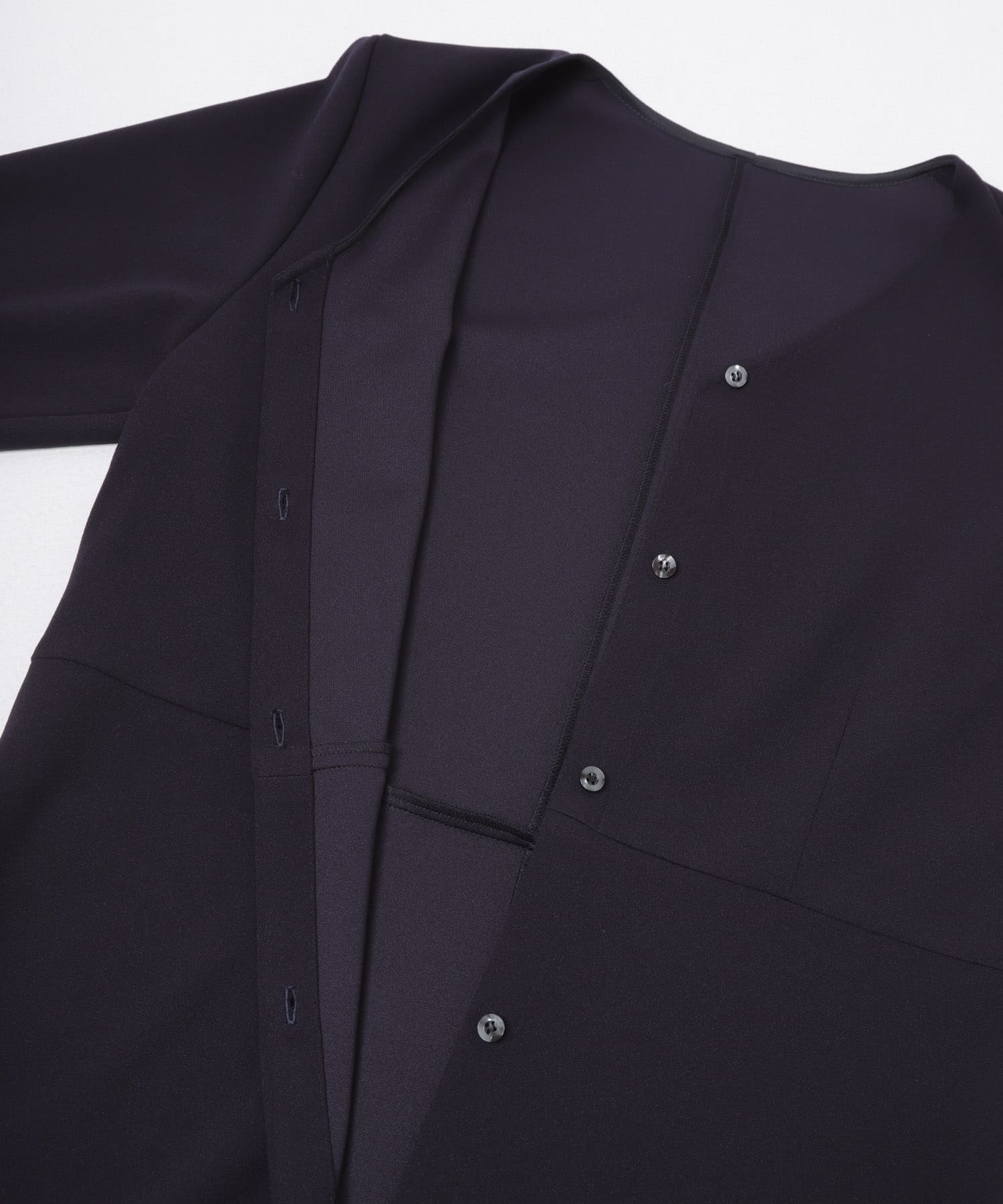 ストレッチジョーゼットワンピース NAVY Free