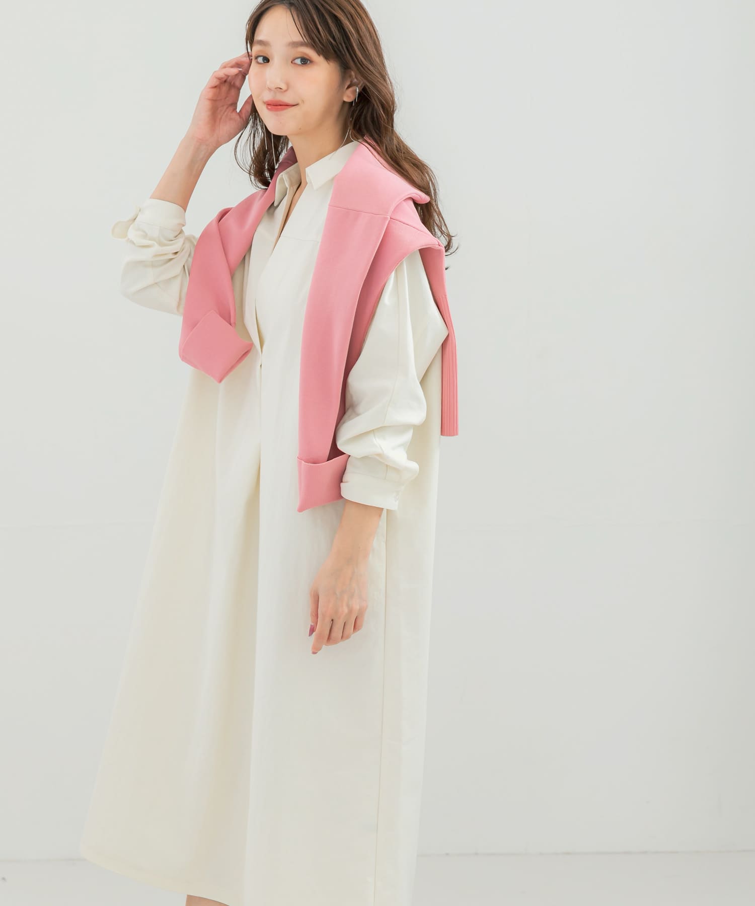 『WEB/一部店舗限』スキッパーデニムワンピース