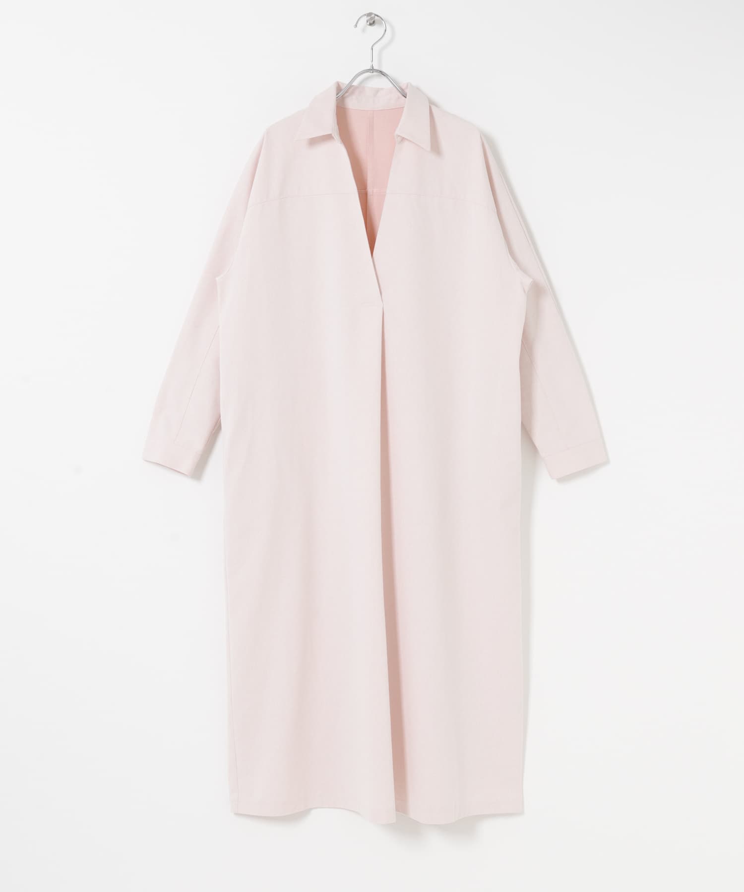 『WEB/一部店舗限』スキッパーデニムワンピース PINK Free