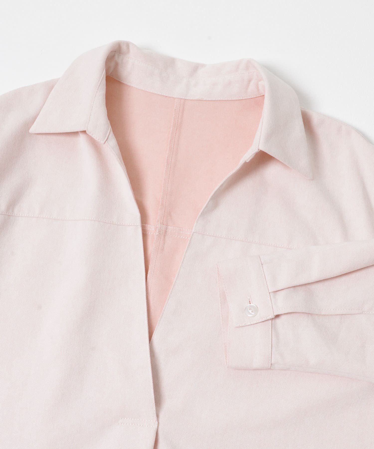 『WEB/一部店舗限』スキッパーデニムワンピース PINK Free