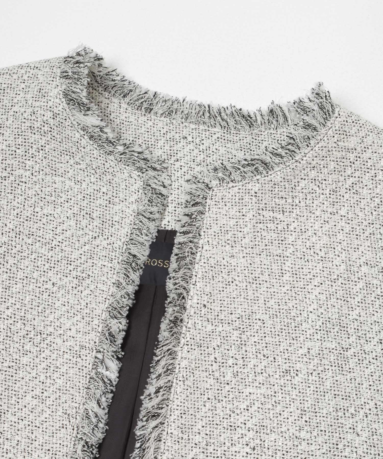 ツイードショートジャケット OFF WHITE Free