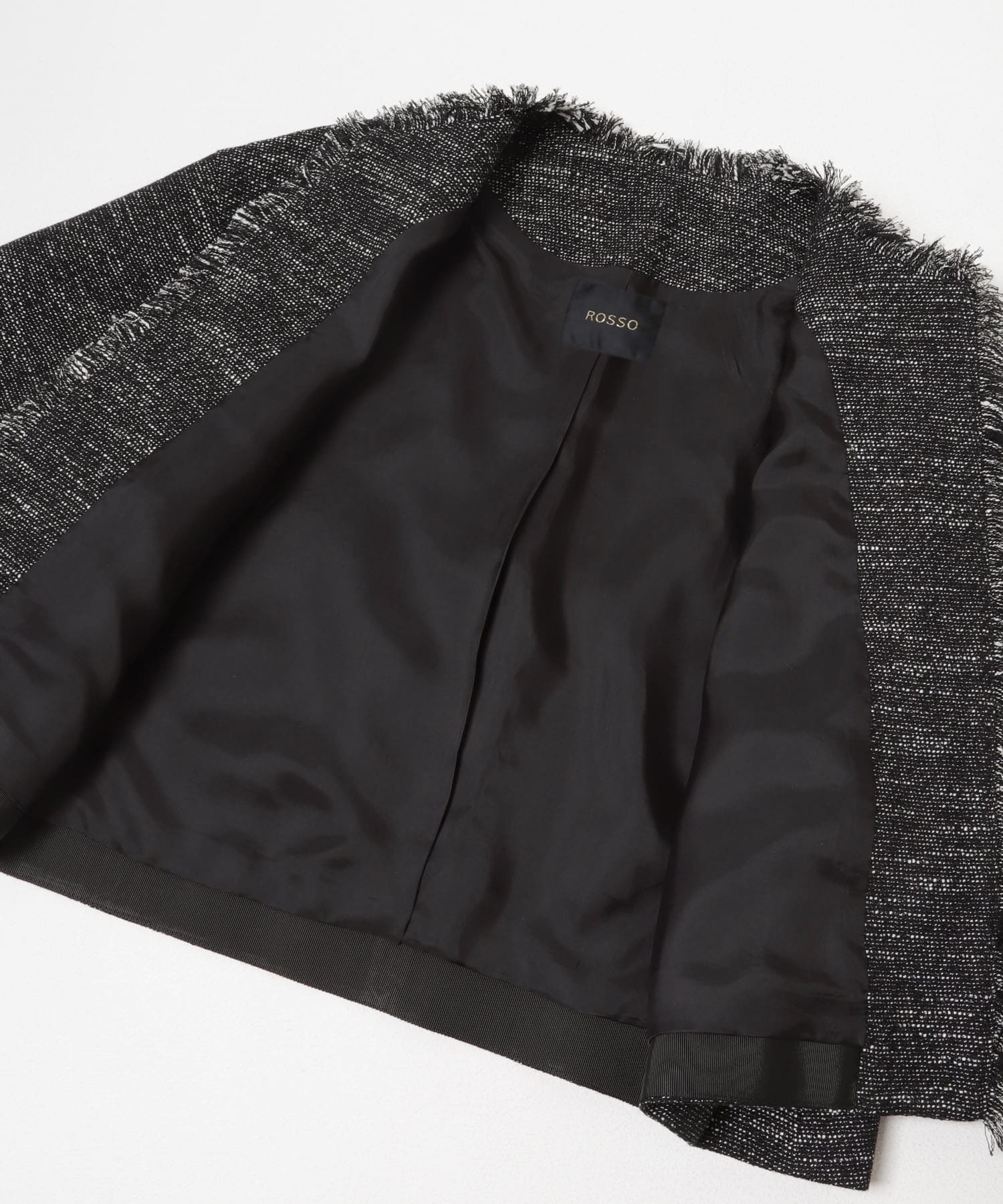 ツイードショートジャケット BLACK Free