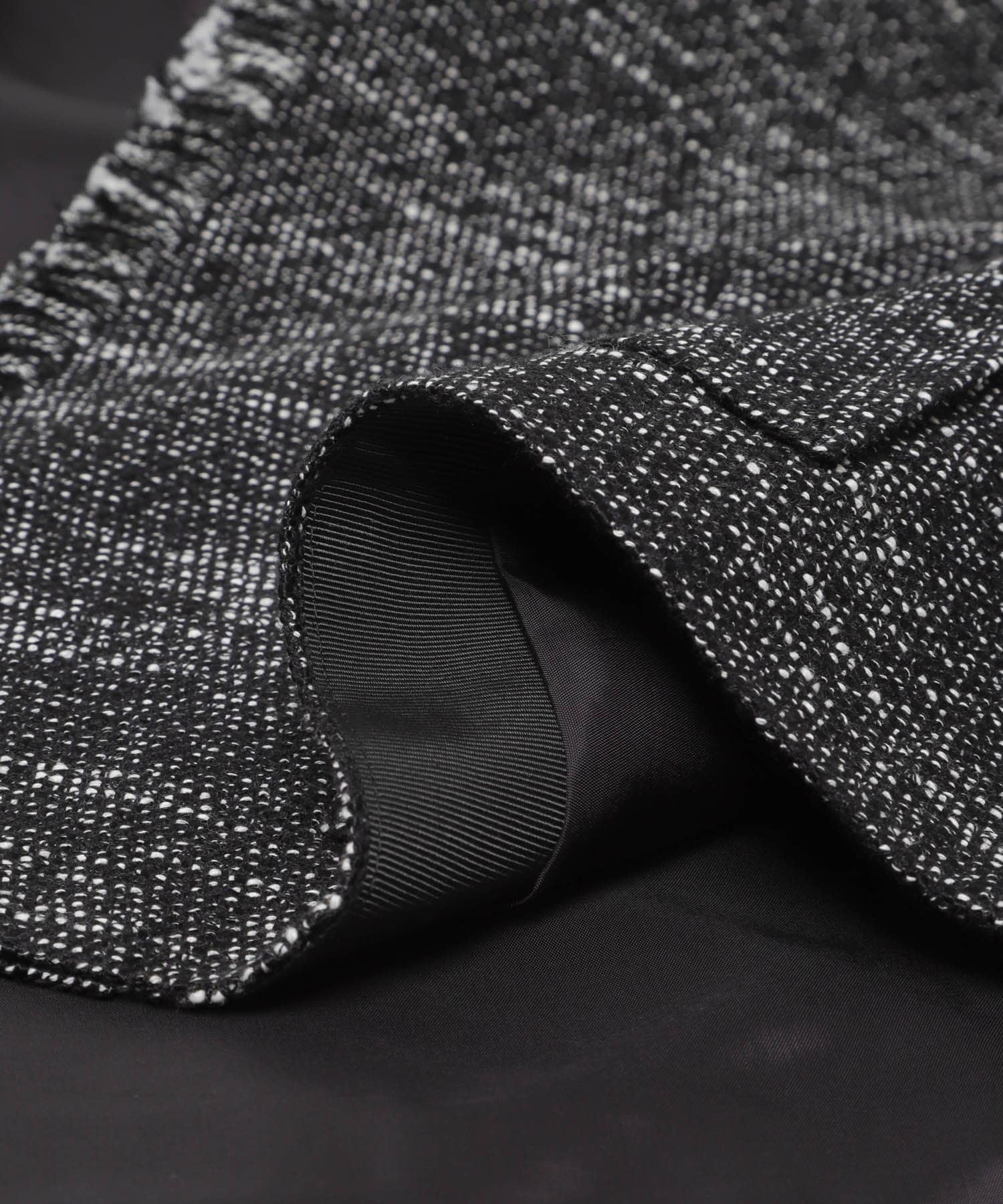 ツイードショートジャケット BLACK Free