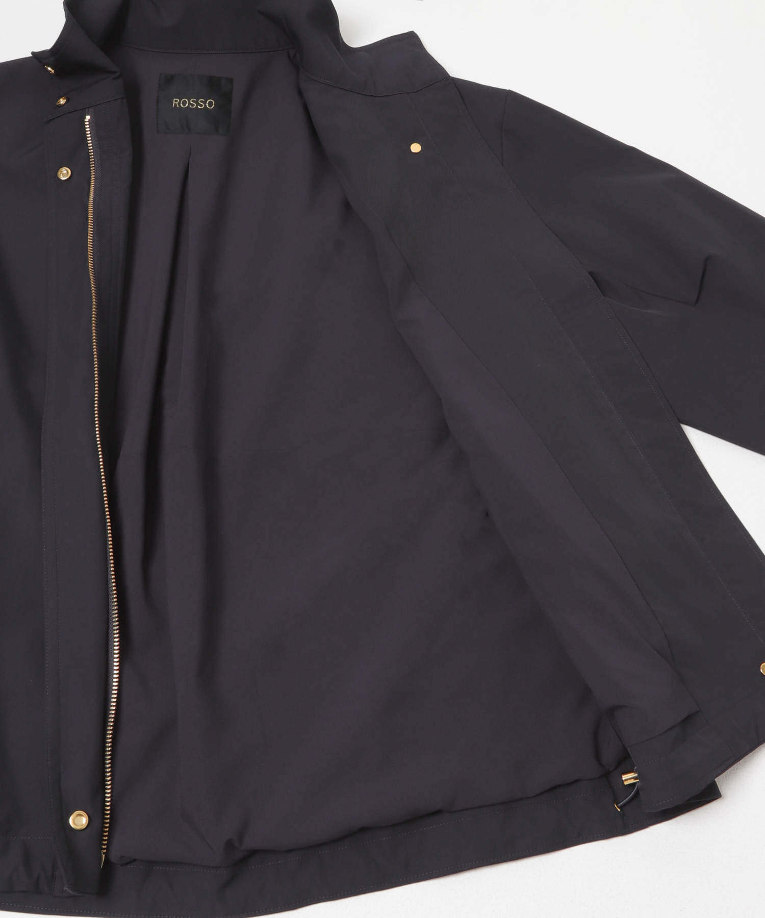 撥水スタンドカラーミドルコート D/NAVY Free