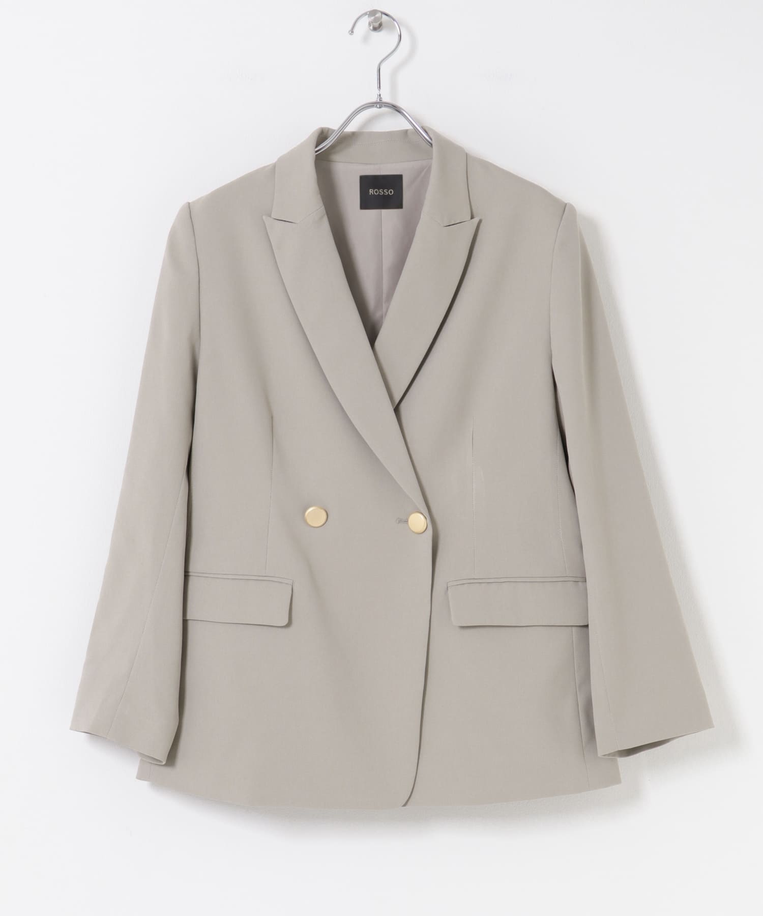 防シワシャンブレーツイルダブルジャケット L.GREIGE 36