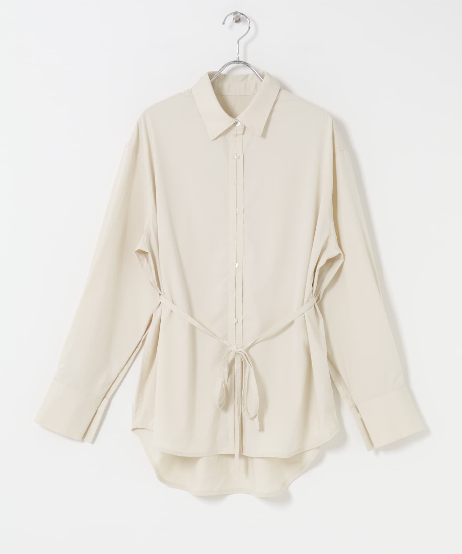 シルク混デザインカラーシャツ L.CREAM Free