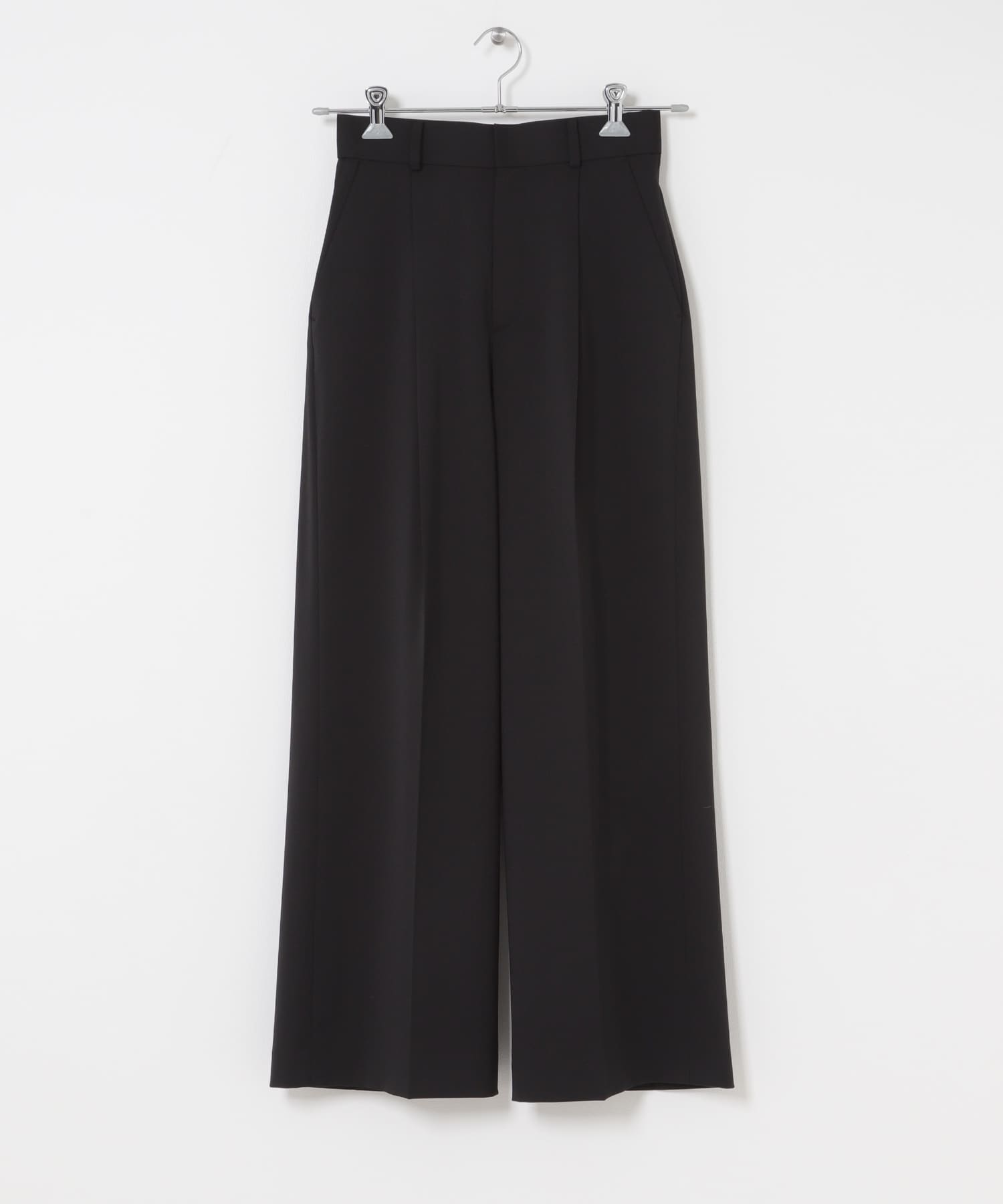 防シワハイウエストワイドスラックス BLACK 34