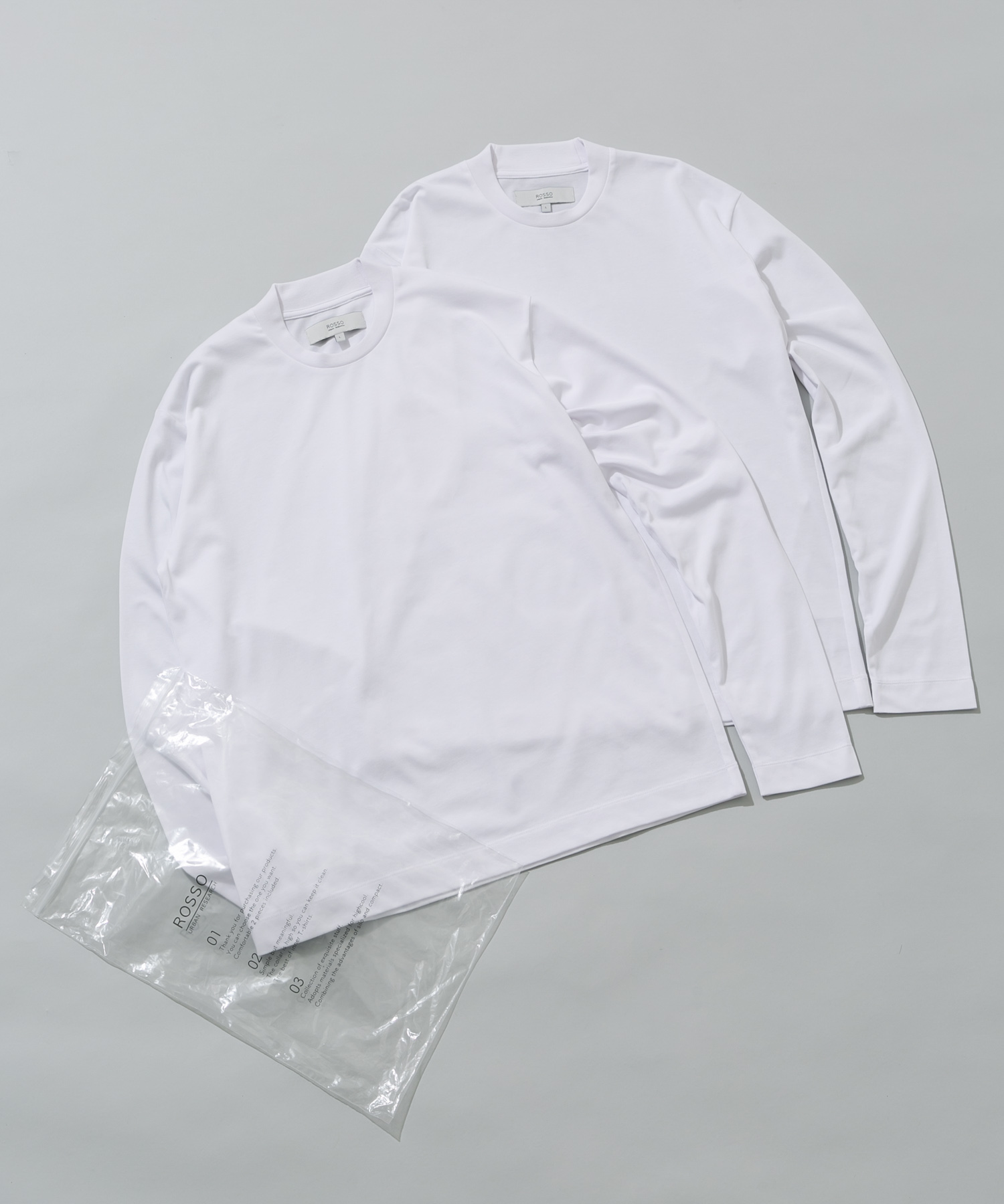 吸湿速乾 2PACK ロングスリーブTシャツ WHTxWHT S