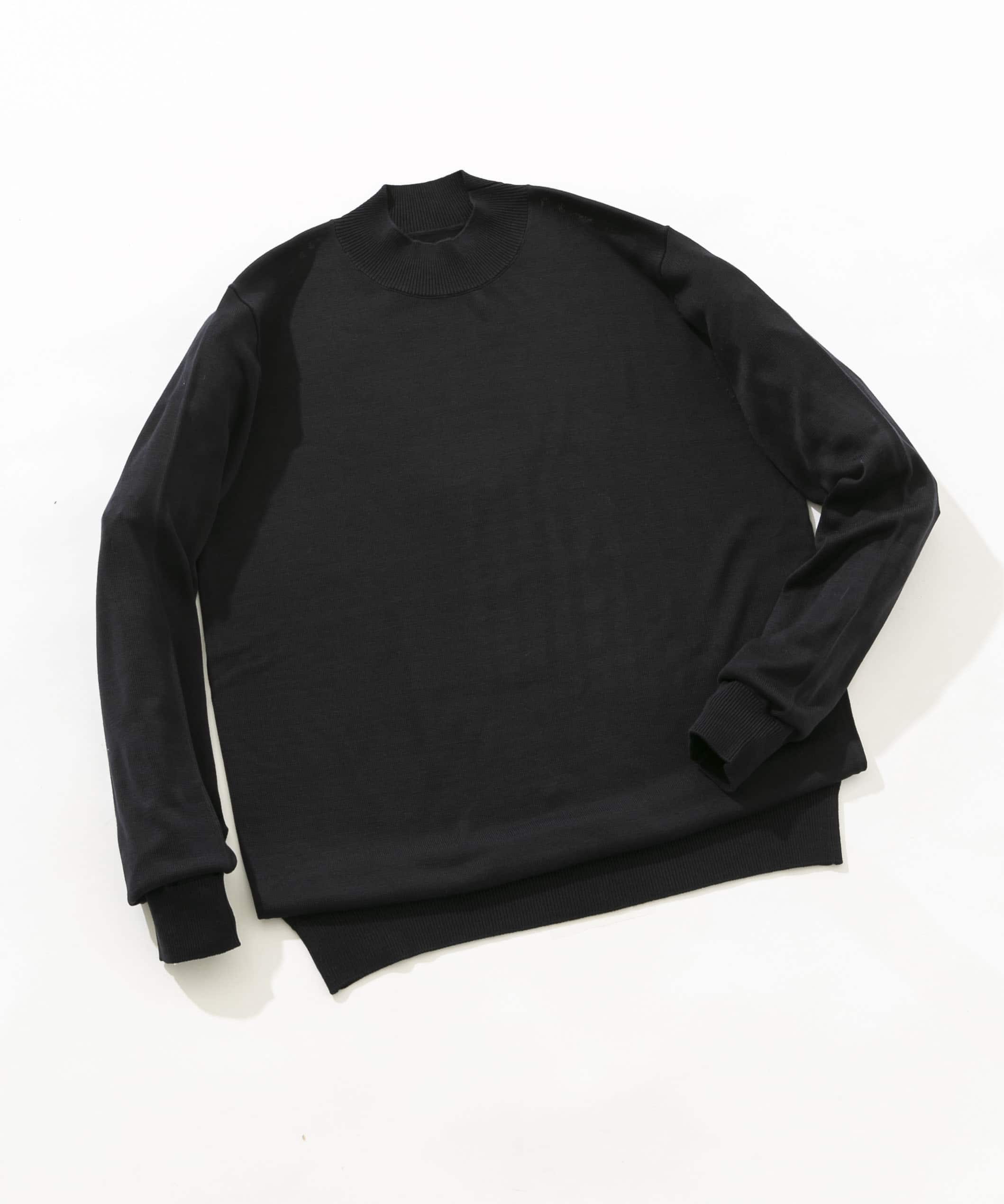 『XLサイズあり』『UR TECH』ハイゲージハイネックニット NAVY M