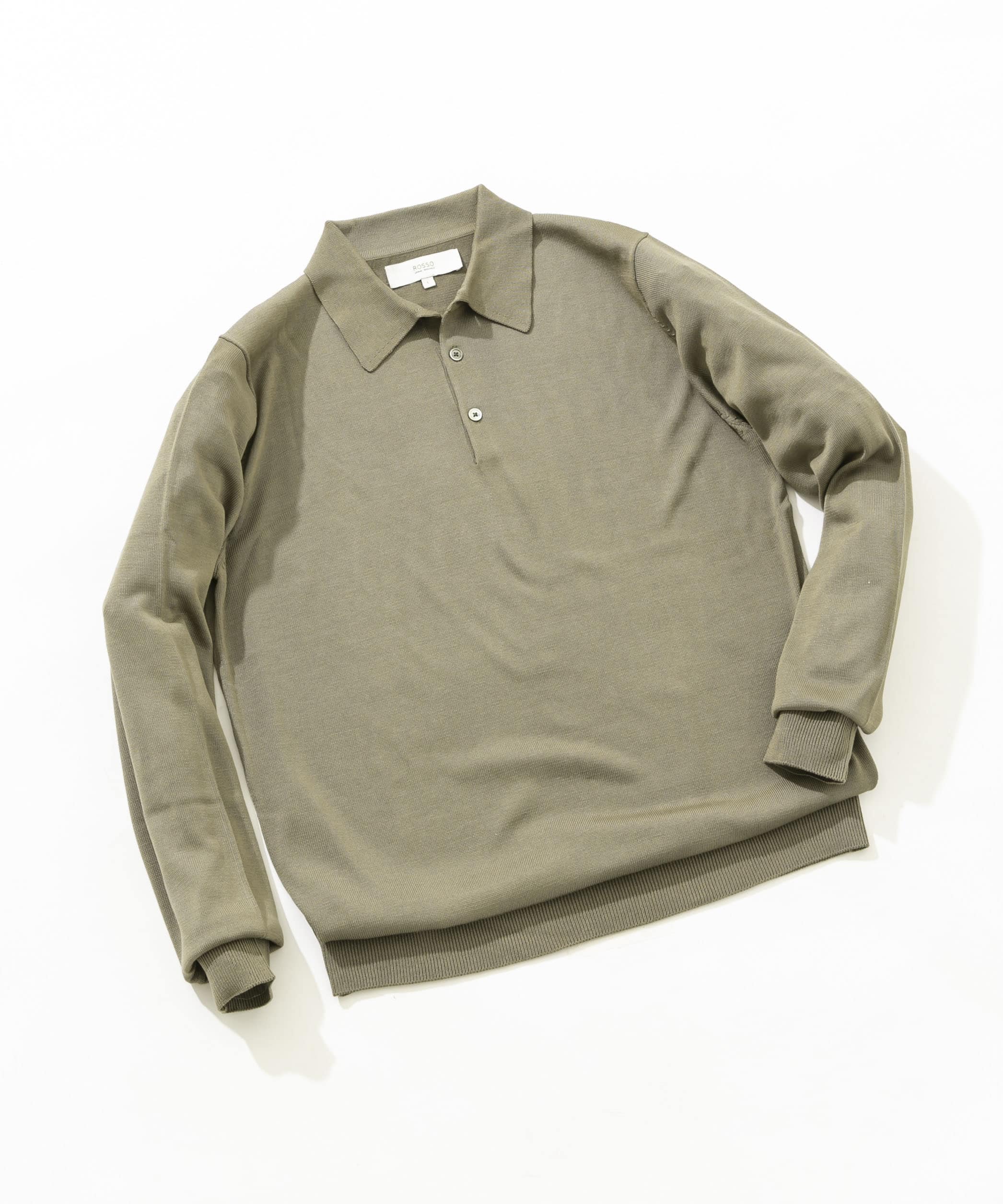 『XLサイズあり』『UR TECH』ハイゲージニットポロシャツ BEIGE L