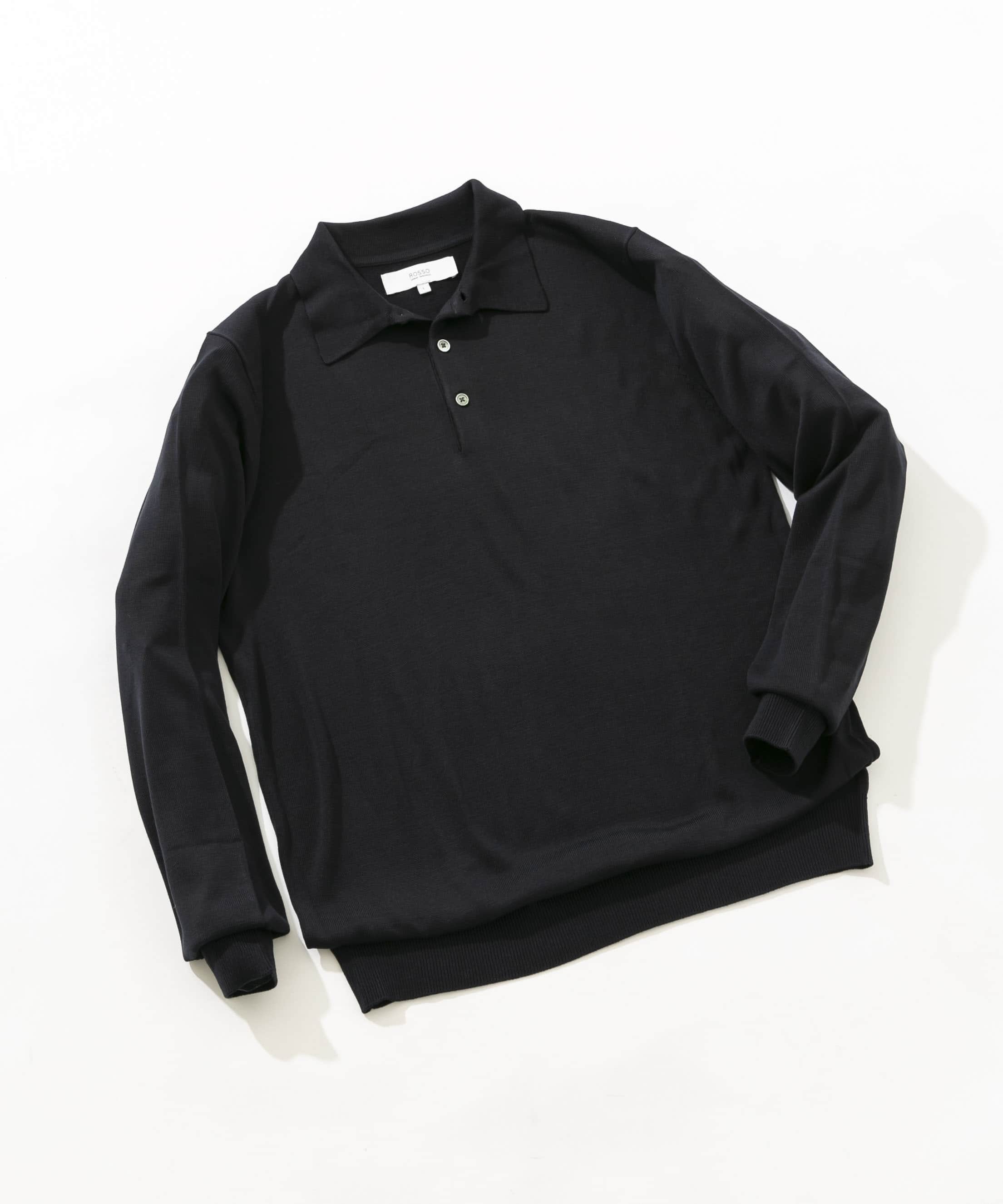 『XLサイズあり』『UR TECH』ハイゲージニットポロシャツ NAVY L