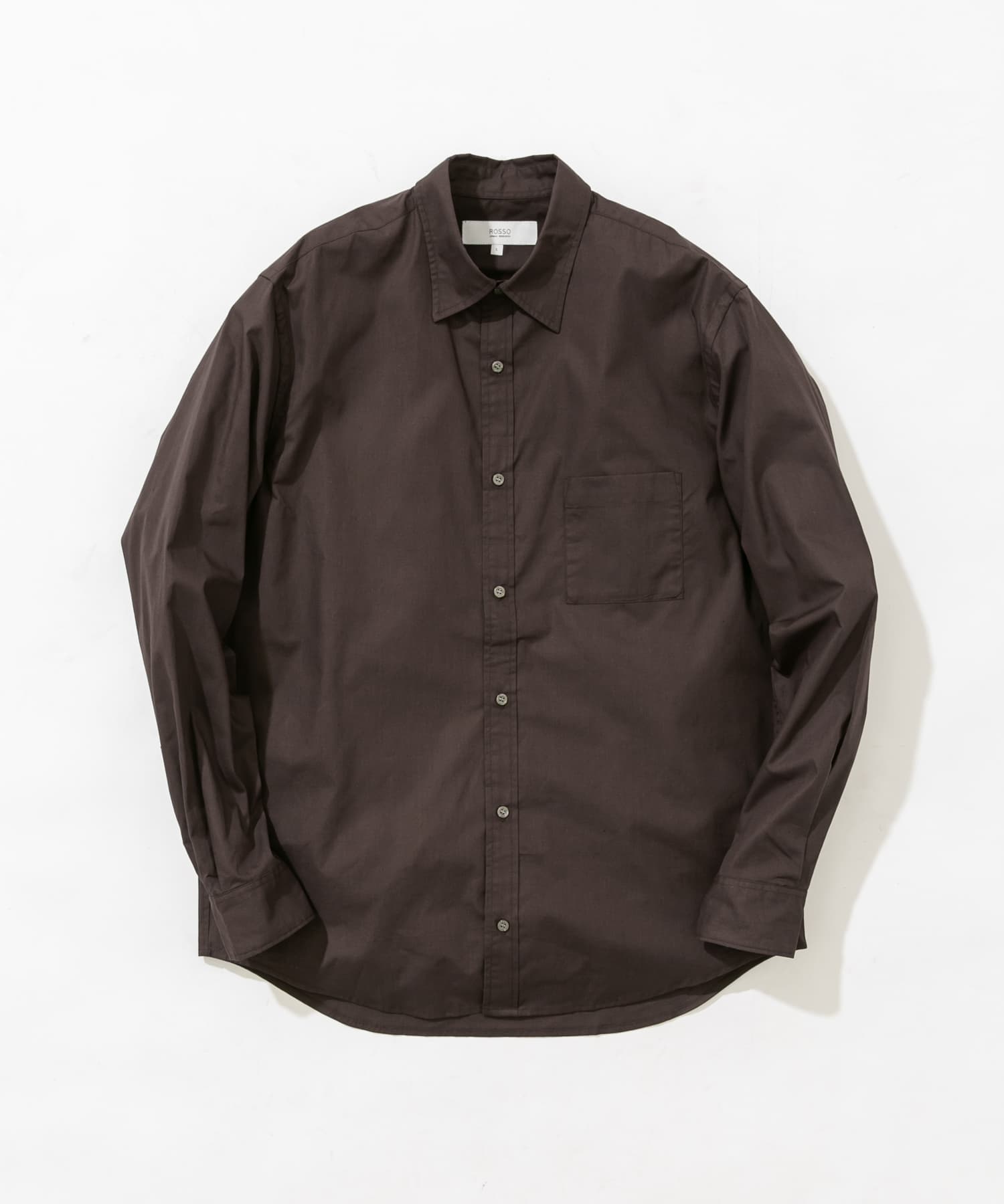 『XLサイズあり』ハイパフォーマンスブロードレギュラーカラーシャツ BROWN S