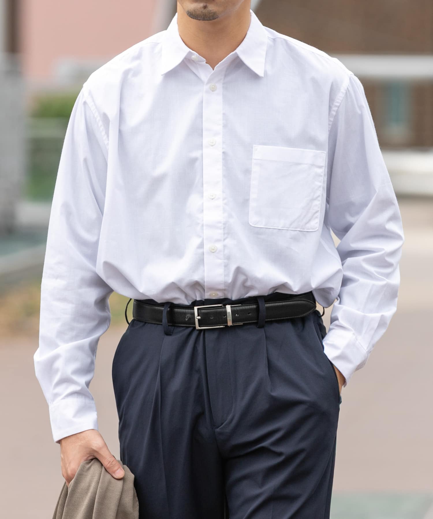 『抗菌 / 防臭』『XLサイズあり』アーバンリラックスブロードレギュラーカラーシャツ