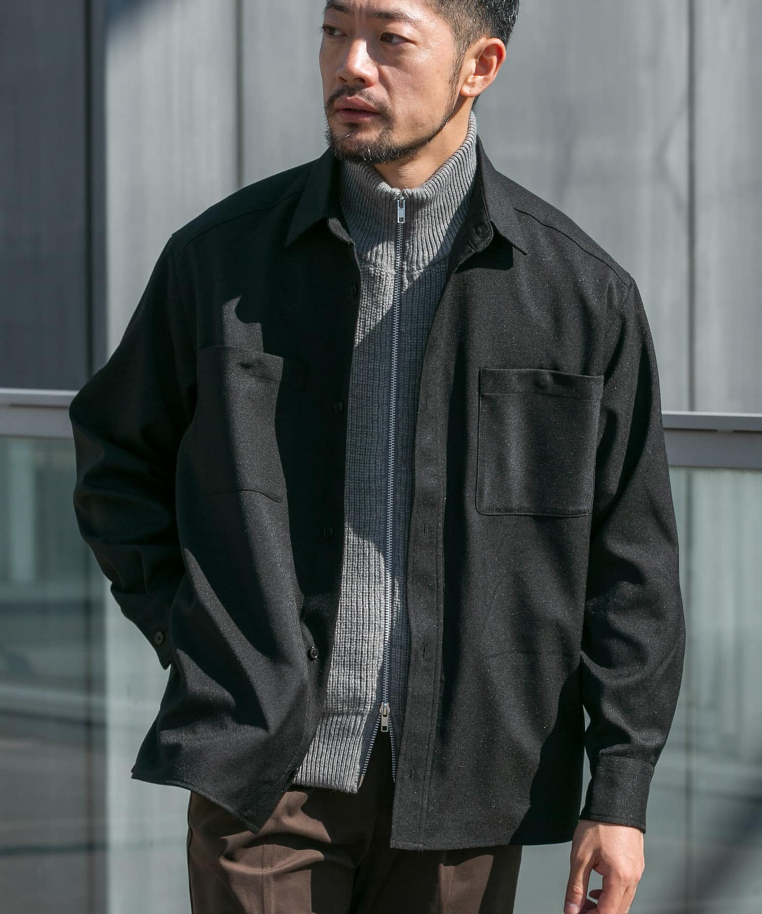 『静電気防止』『XLサイズあり』アーバンリラックスソフトツイルポケットシャツ