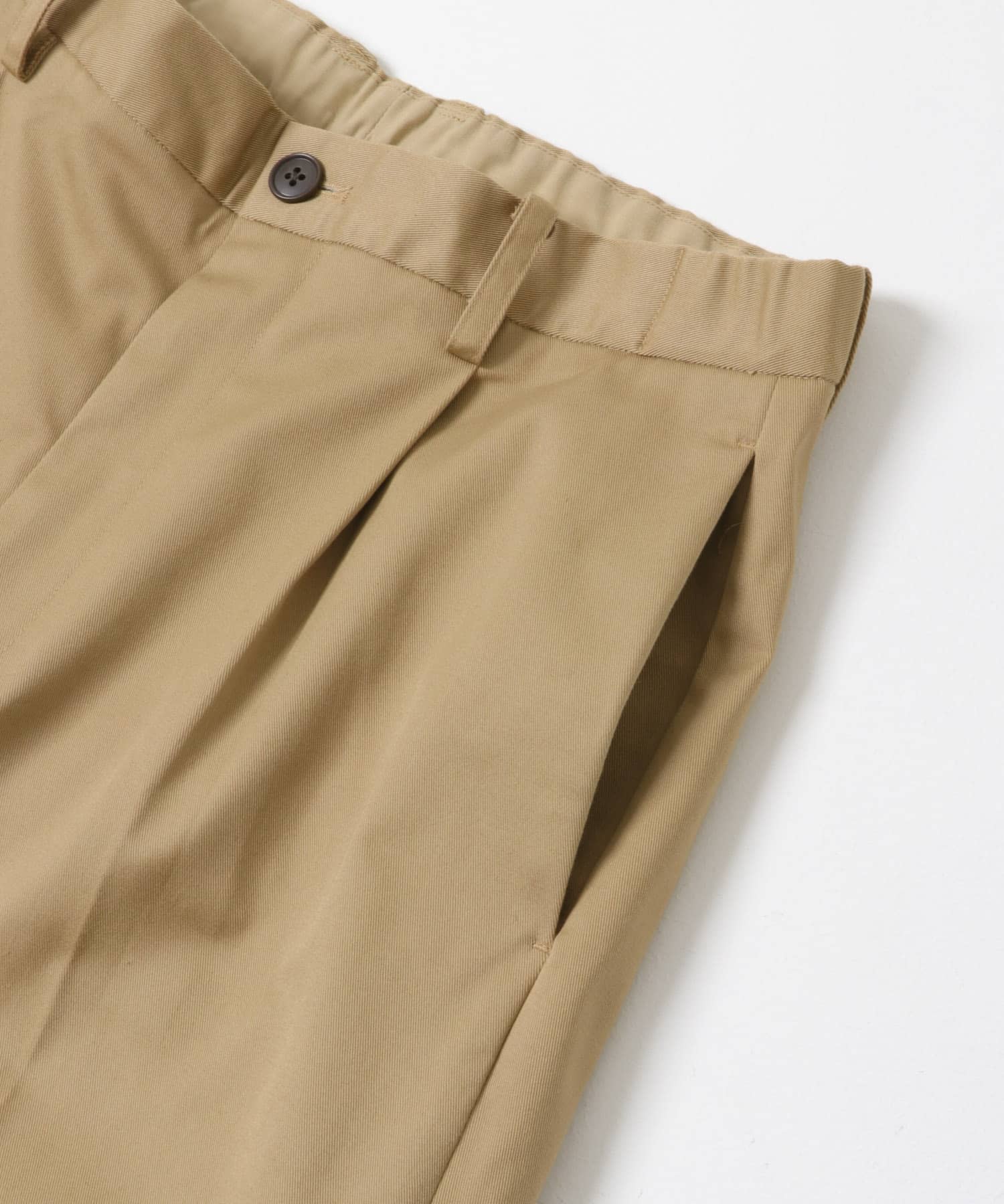 『XLサイズあり』ストレッチチノ1タックワイドスラックス BEIGE M