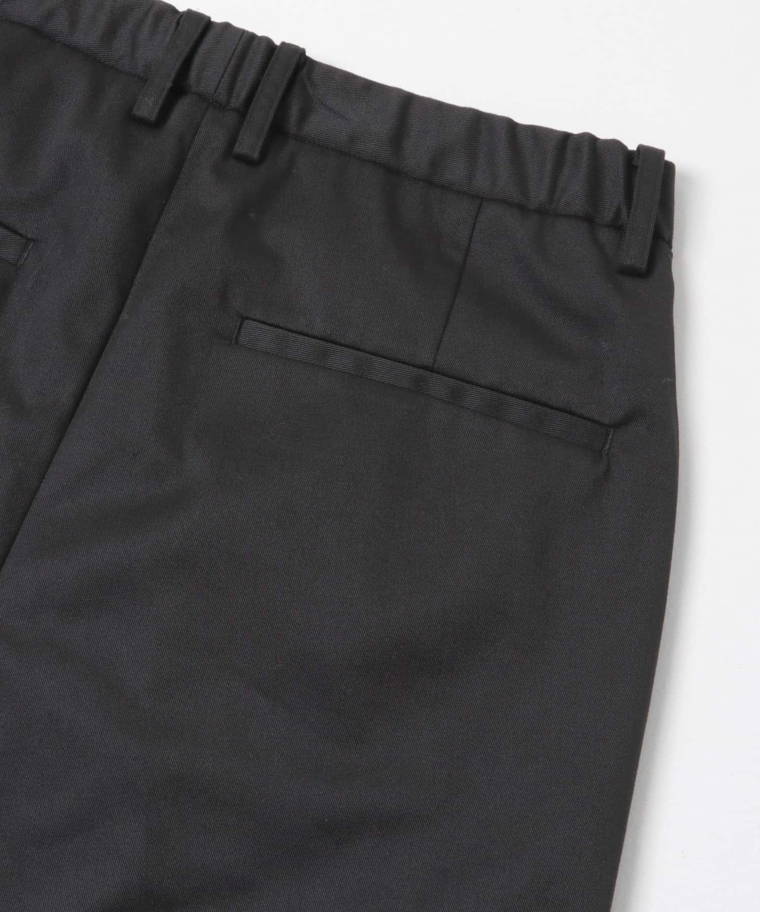 『XLサイズあり』ストレッチチノ1タックワイドスラックス BLACK M