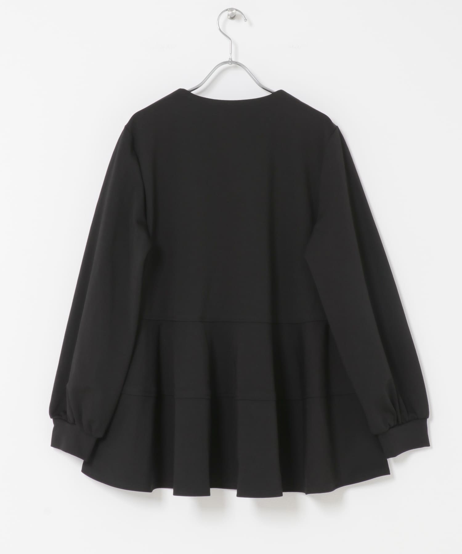 F by ROSSO　ペプラムカットプルオーバー BLACK FREE