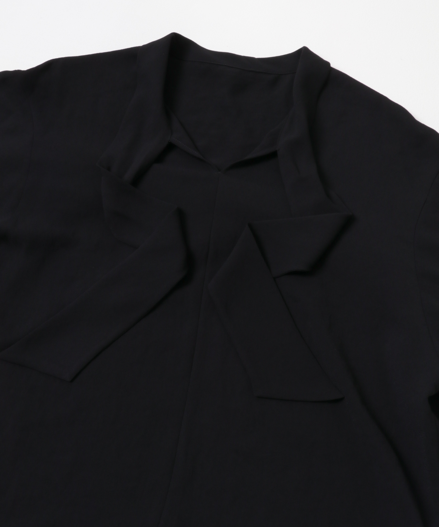 ヴィンテージジョーゼットボータイブラウス BLACK FREE