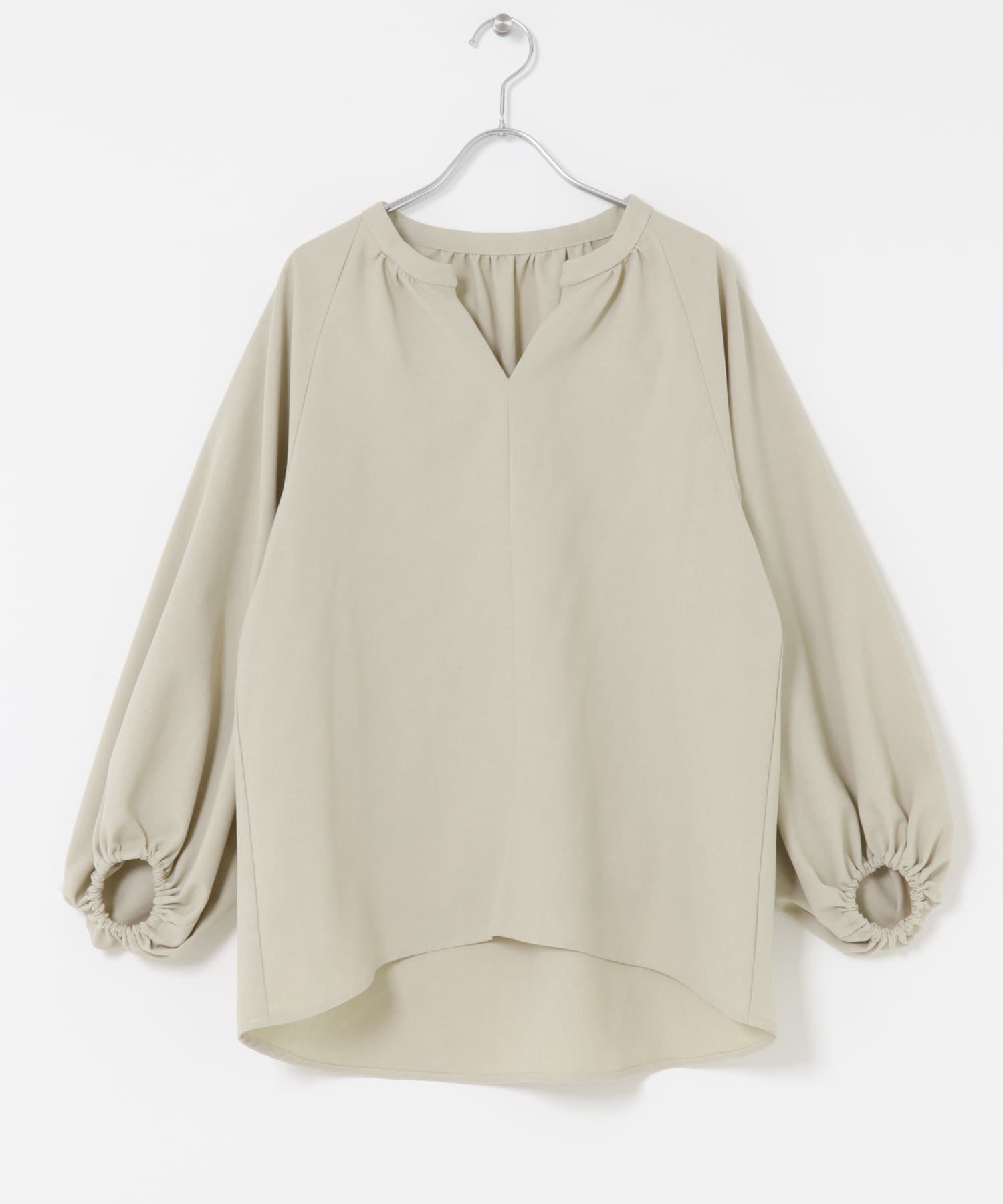 F by ROSSO　イージーケアバルーンスリーブブラウス SAND BEIGE FREE