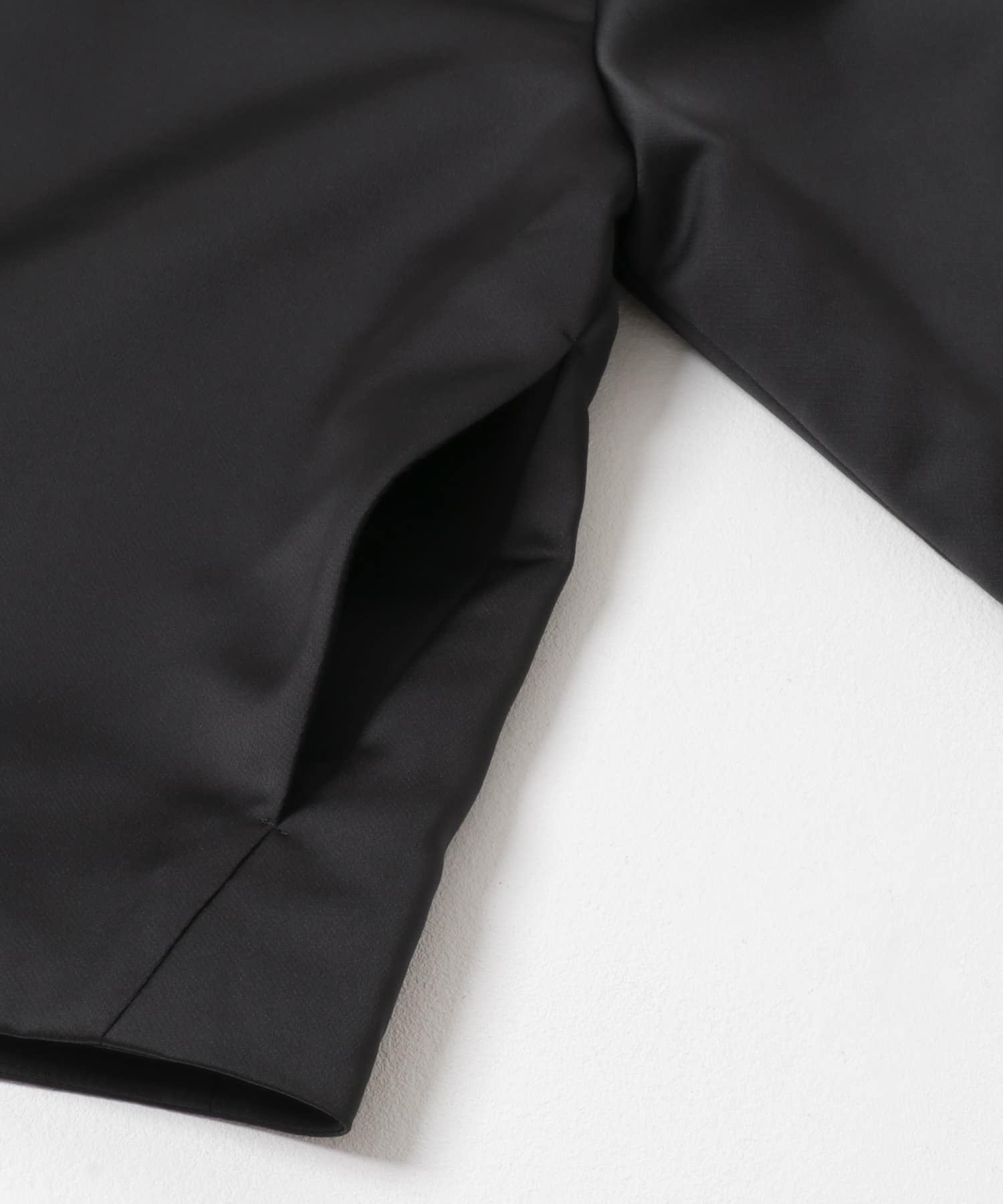 マットサテンノーカラーブルゾン BLACK FREE