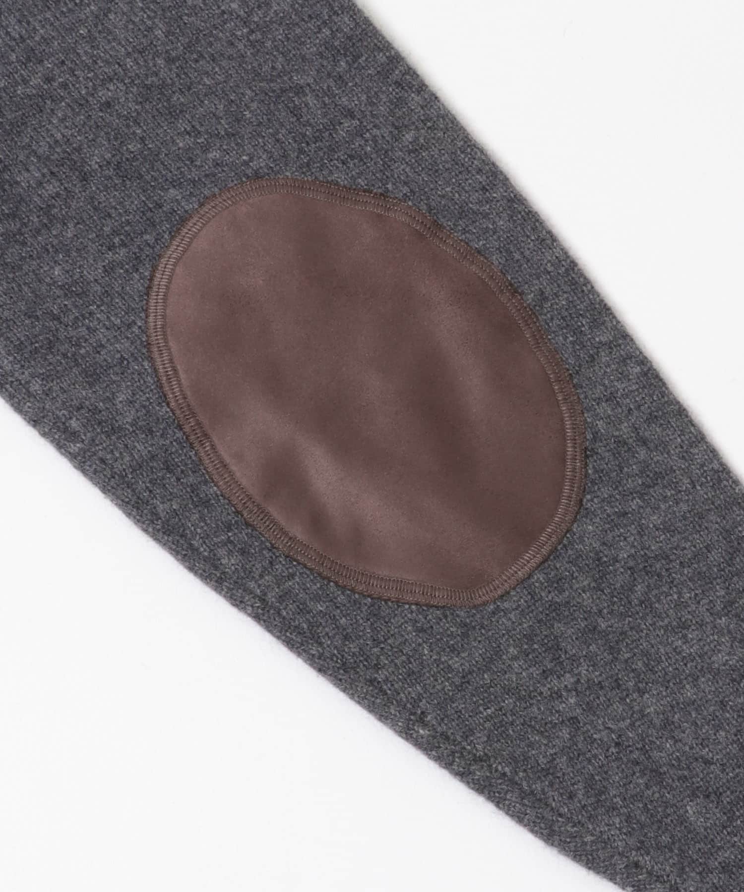 『XLサイズあり』ハミルトンラムズウールエルボーパッチニット CHARCOAL S