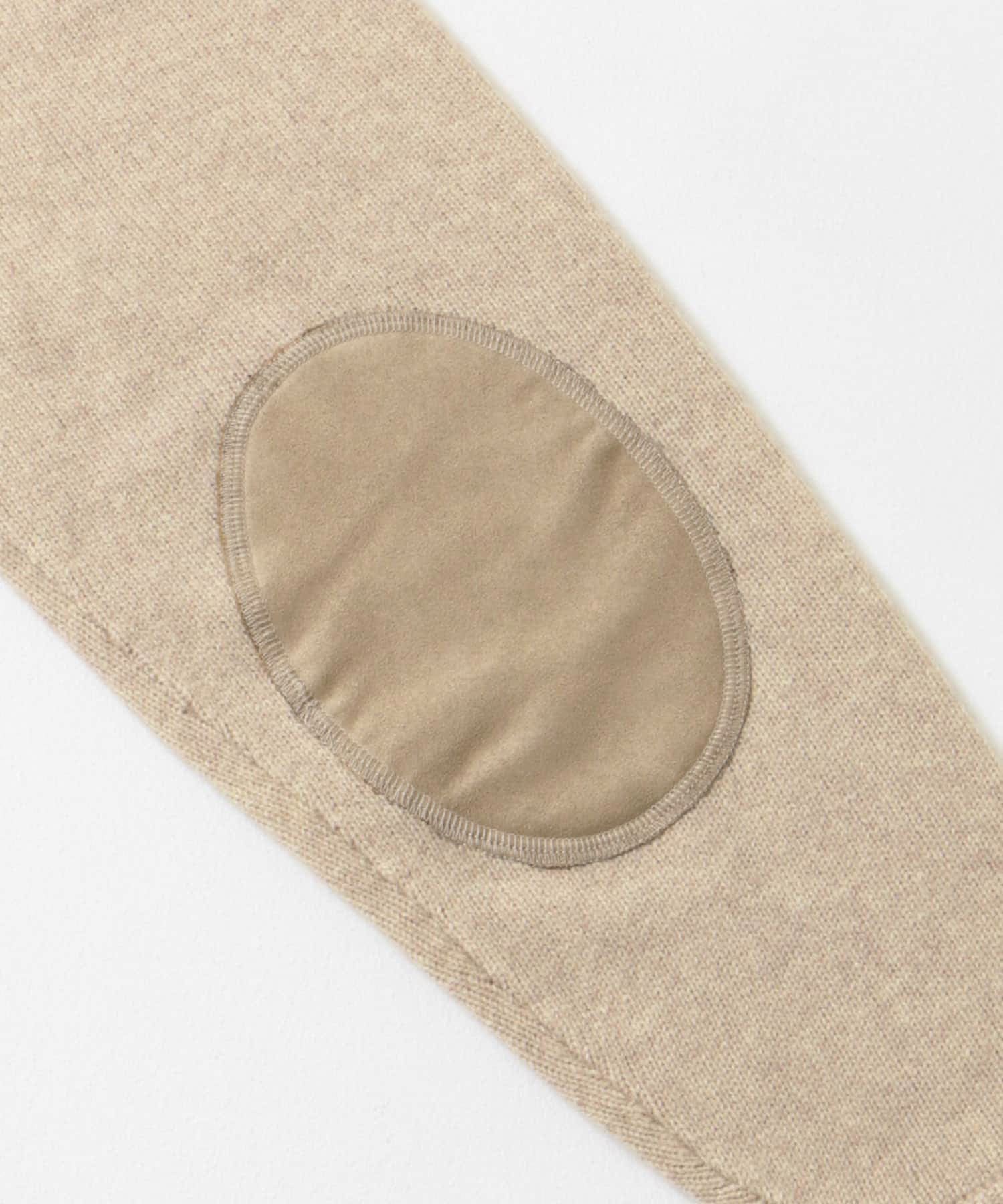 『XLサイズあり』ハミルトンラムズウールエルボーパッチニット BEIGE S