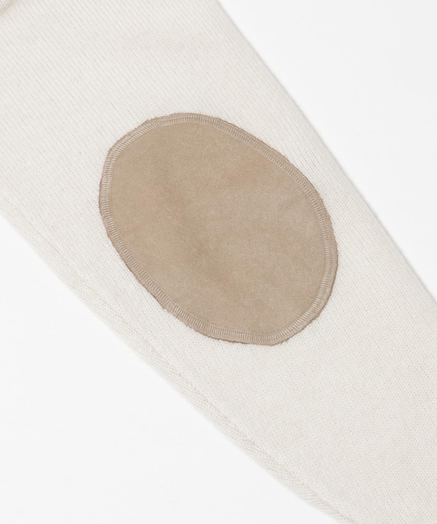 『XLサイズあり』ハミルトンラムズウールエルボーパッチニット WHITE S