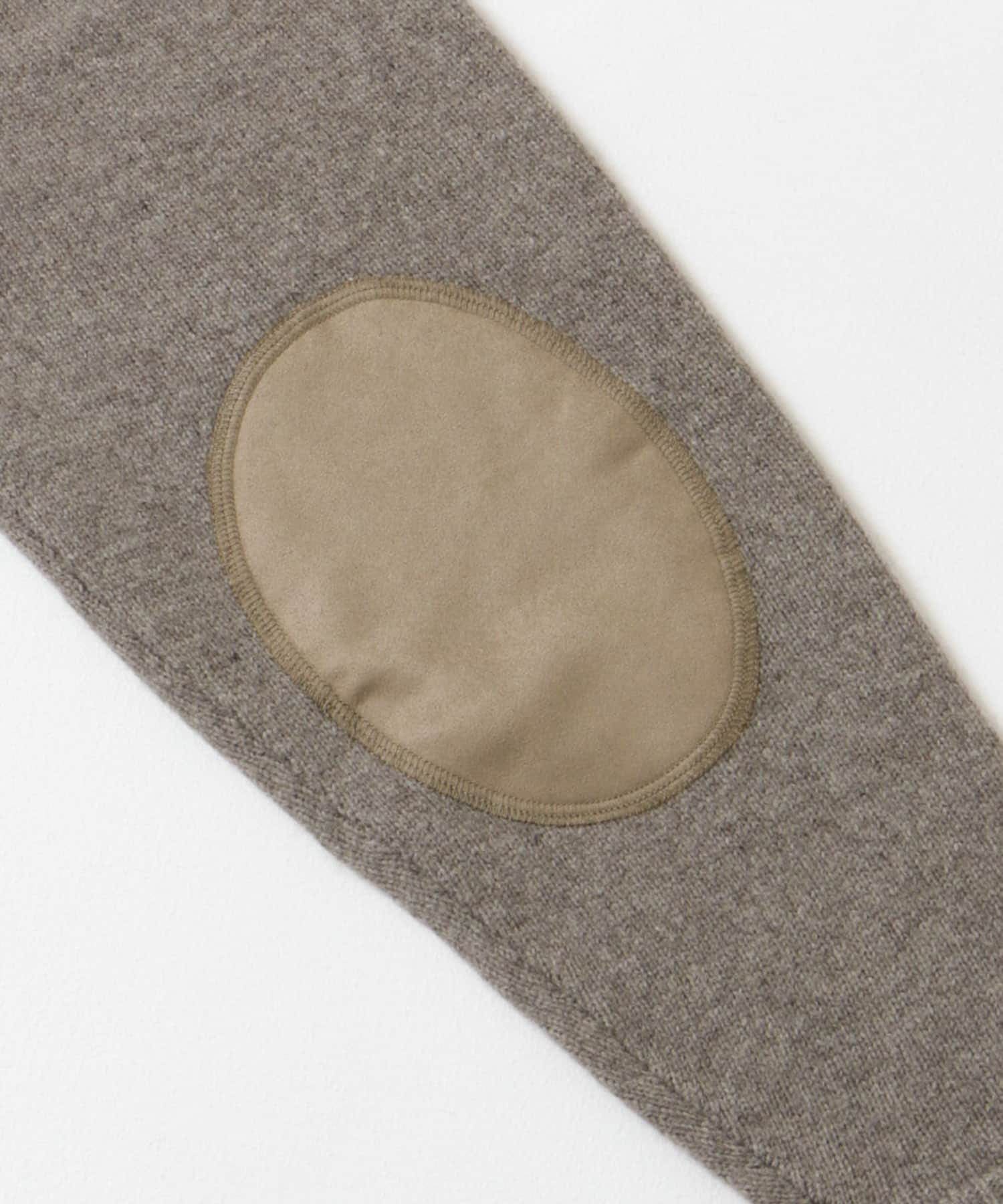 『XLサイズあり』ハミルトンラムズウールエルボーパッチニット GREIGE S