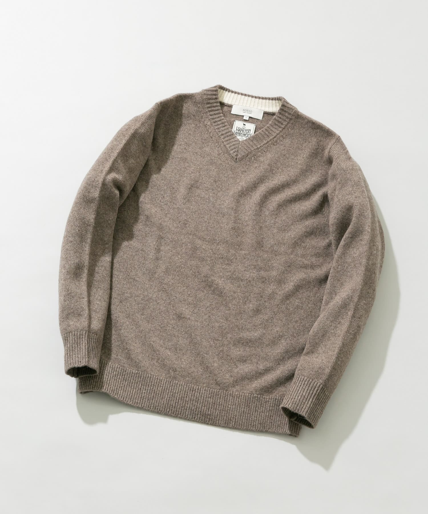 『XLサイズあり』ハミルトンラムズウールVネックニット