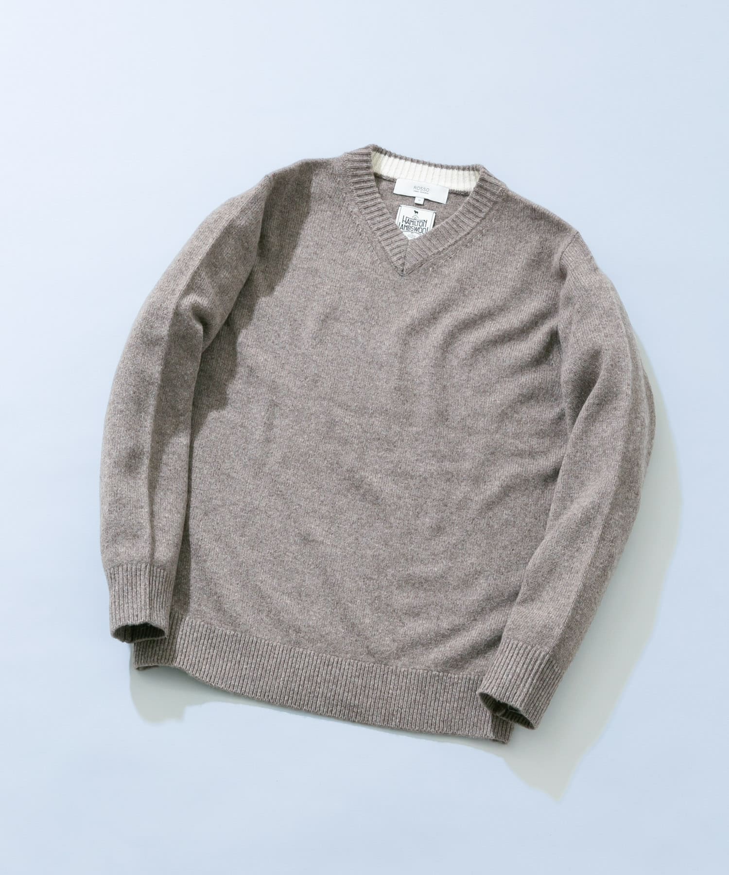 『XLサイズあり』ハミルトンラムズウールVネックニット