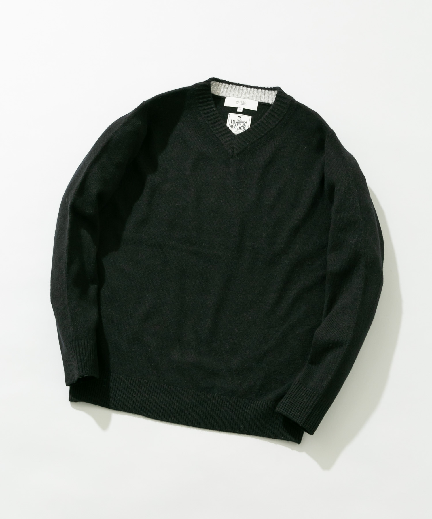 『XLサイズあり』ハミルトンラムズウールVネックニット