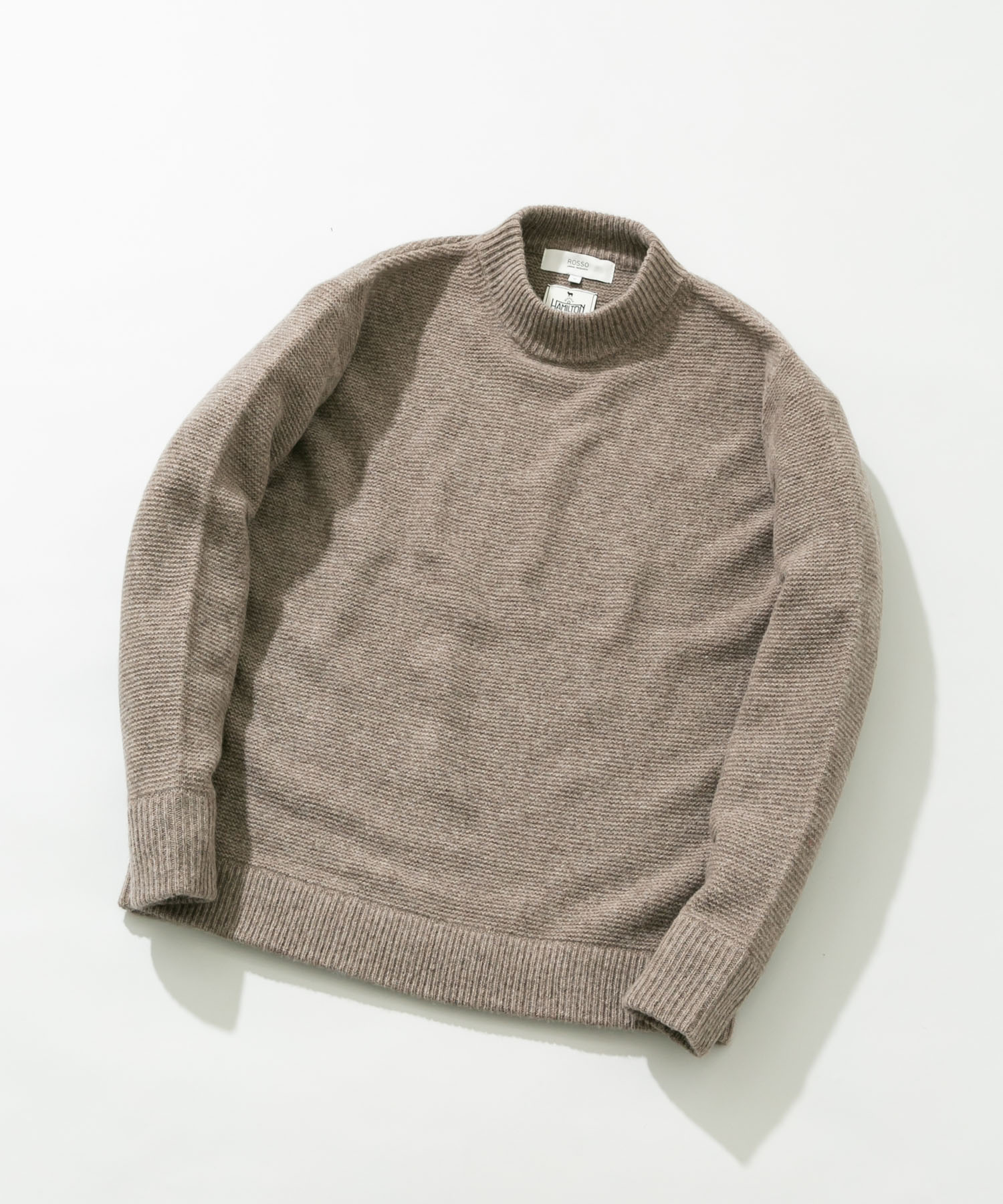 『XLサイズあり』ハミルトンウールガーター編みモックネックプルオーバー