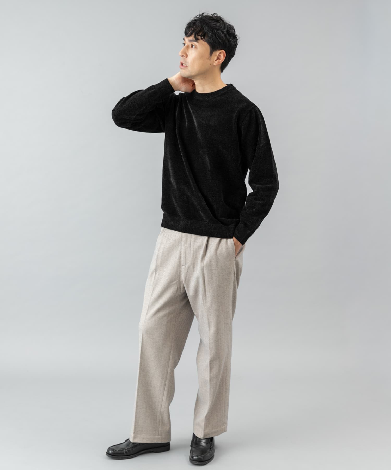 XLサイズあり』モールクルーネックニット(M BEIGE): トップス｜URBAN