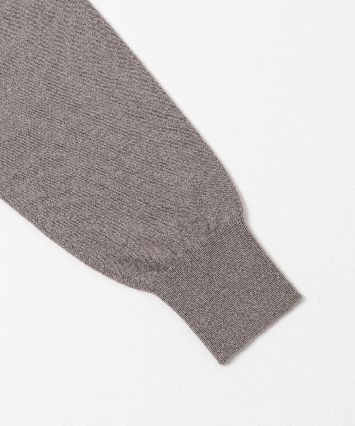 コットンカシミヤクルーネックニット GREIGE M