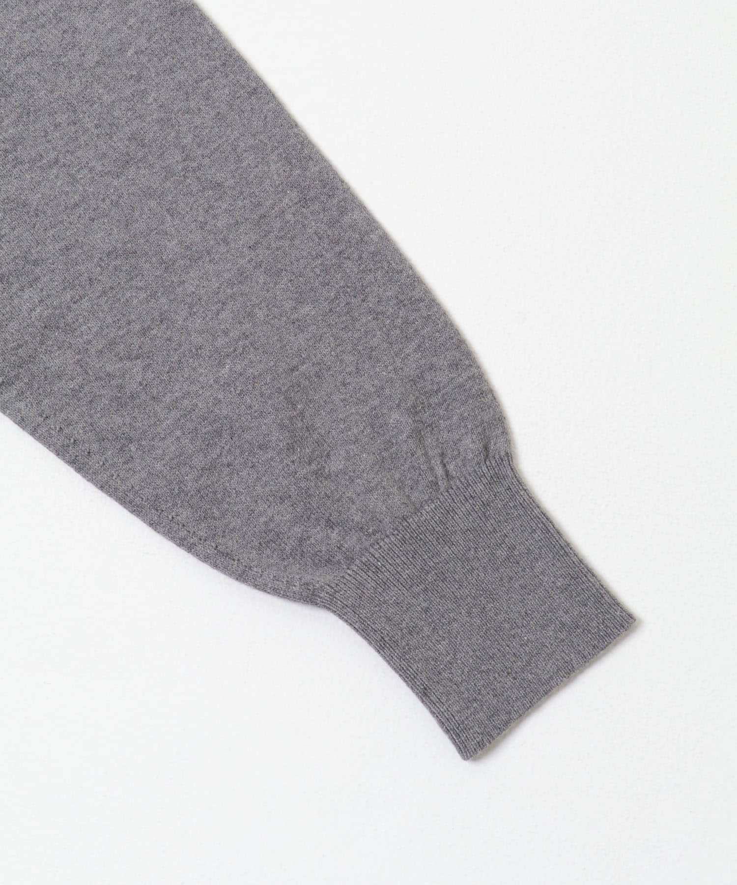 コットンカシミヤクルーネックニット GRAY M