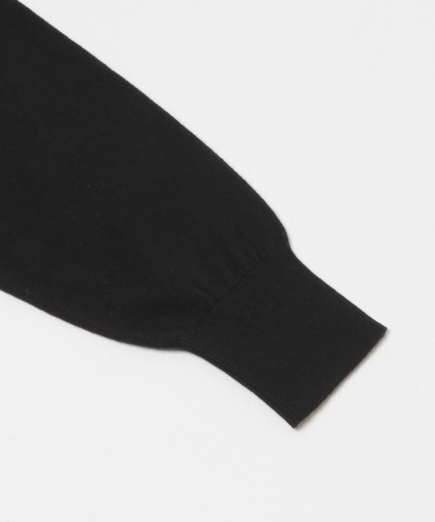 コットンカシミヤモックネックニット BLACK M