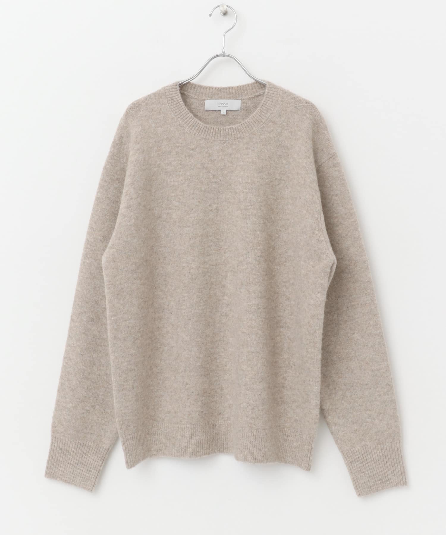 ブークレストレッチクルーニット GREIGE S