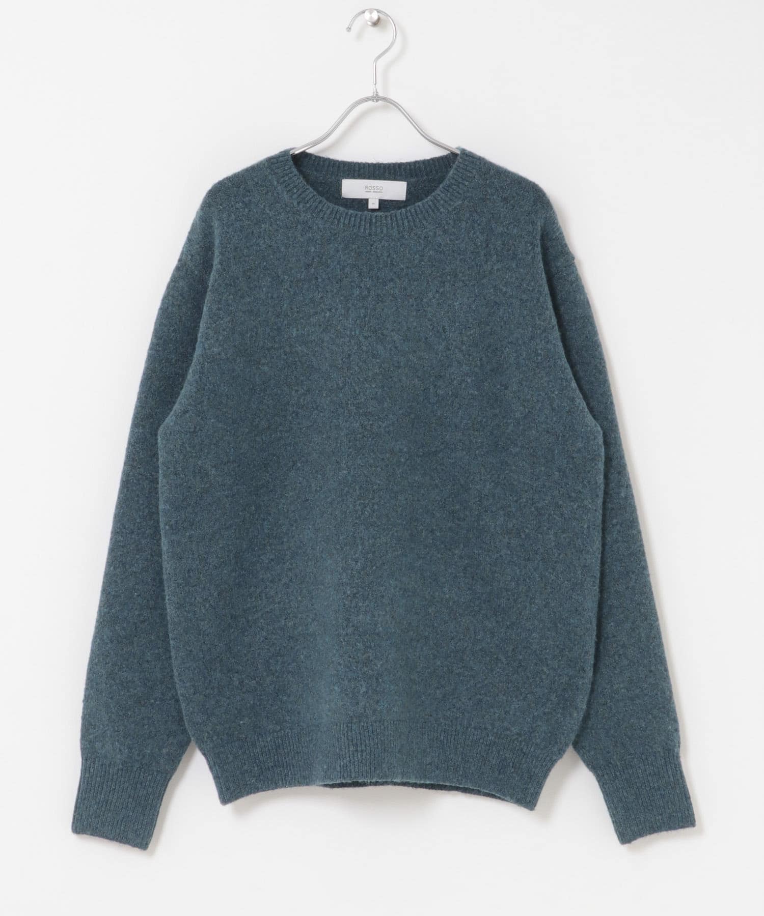 ブークレストレッチクルーニット BLUE S