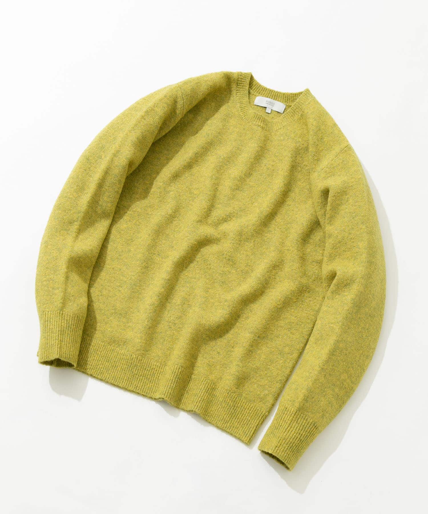 ブークレストレッチクルーニット YELLOW M