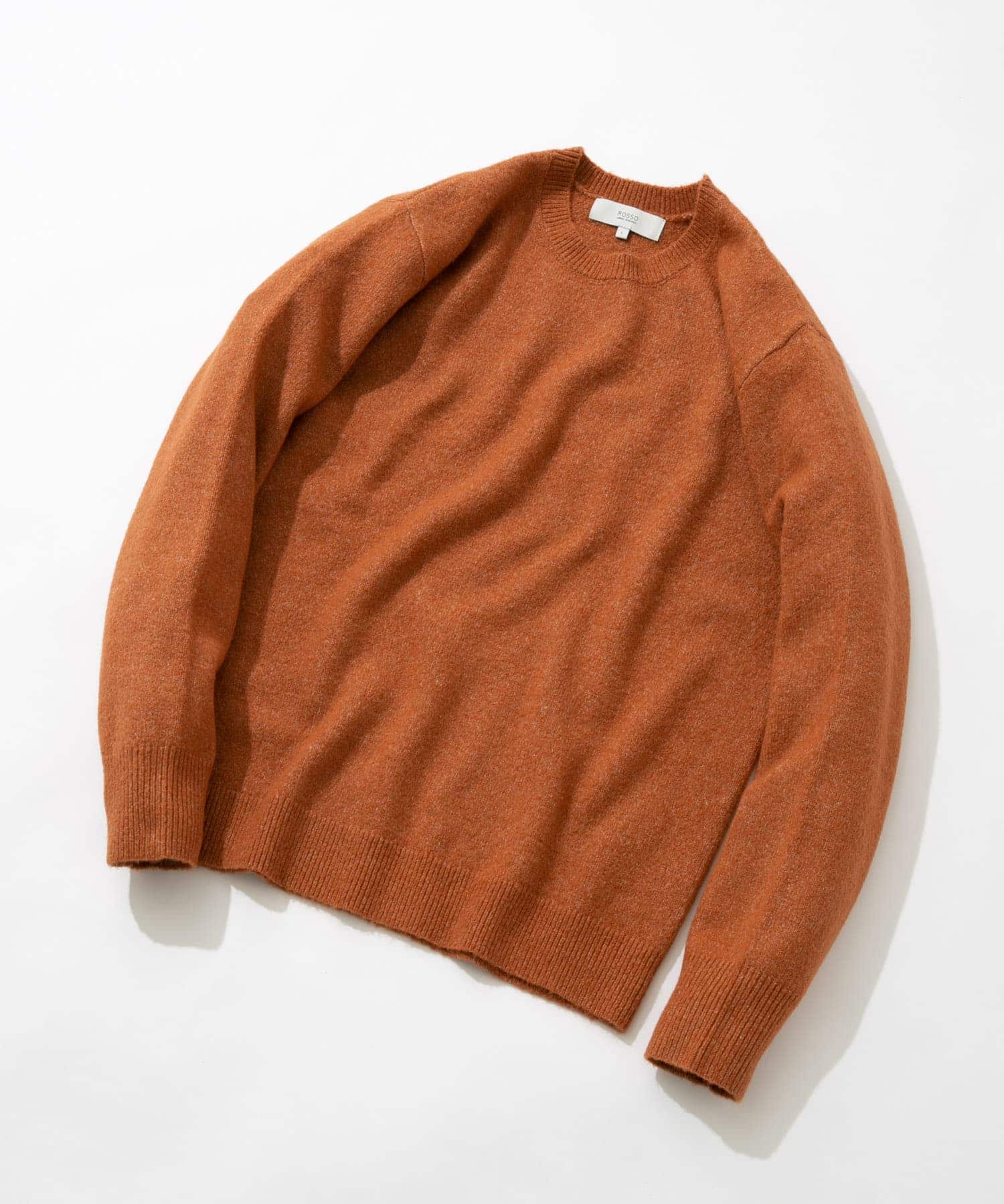 ブークレストレッチクルーニット ORANGE M