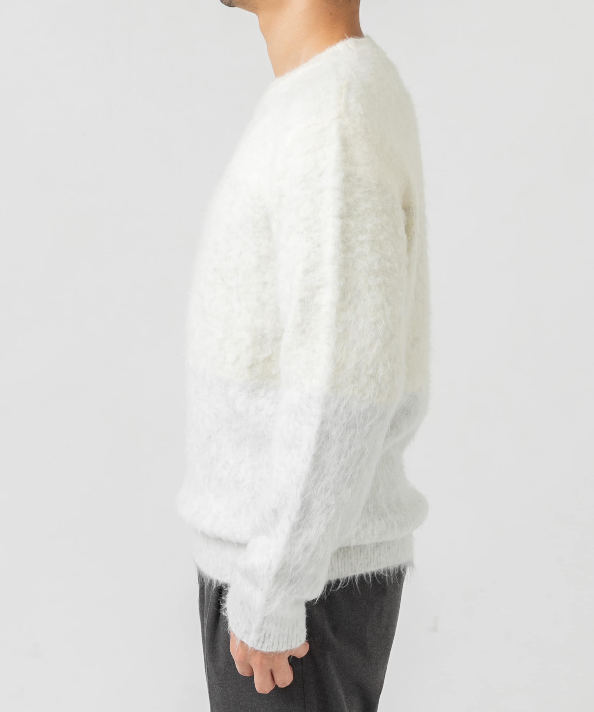 グラデーションシャギーニット IVORY M