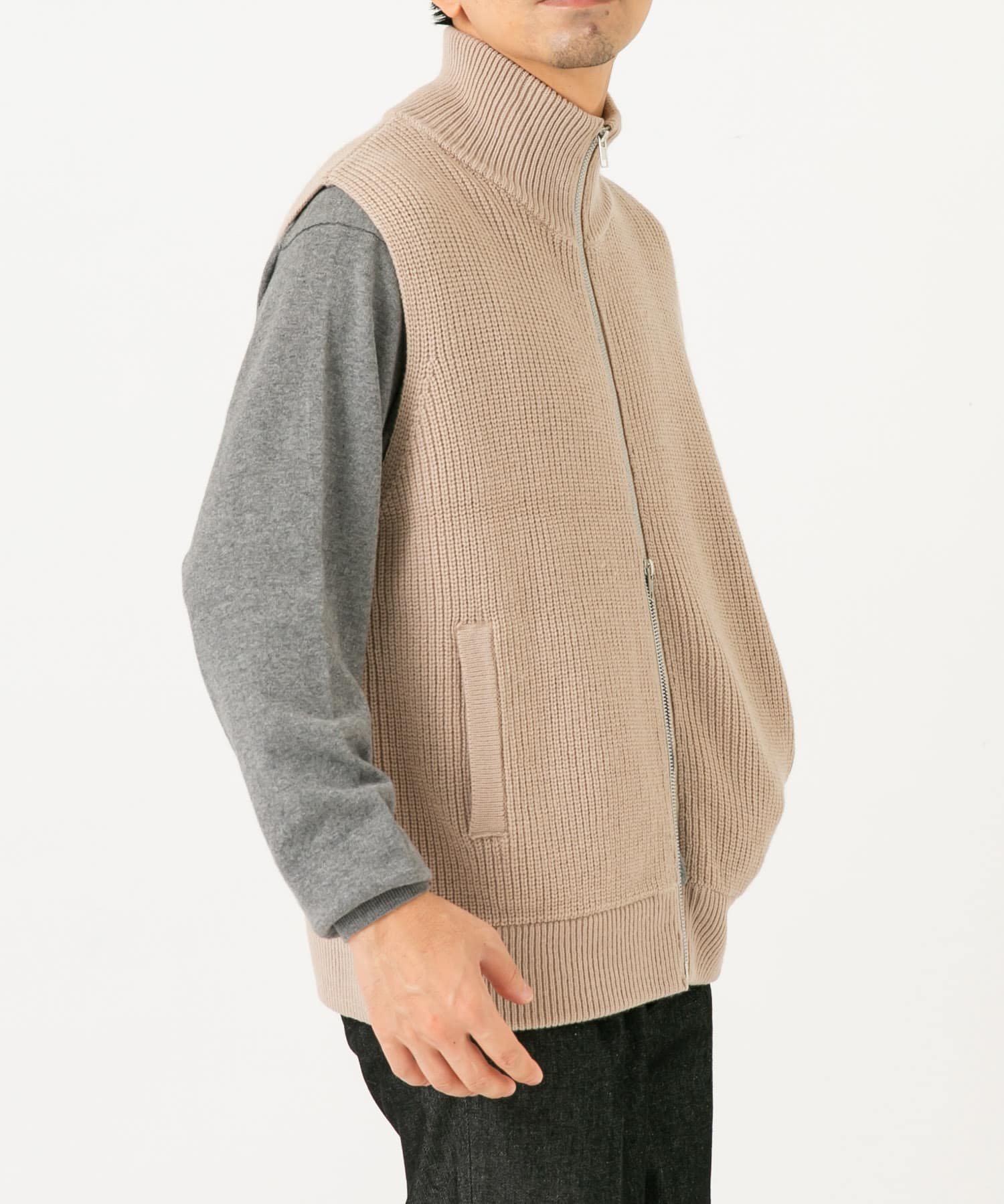 ドライバーズニットベスト IVORY L